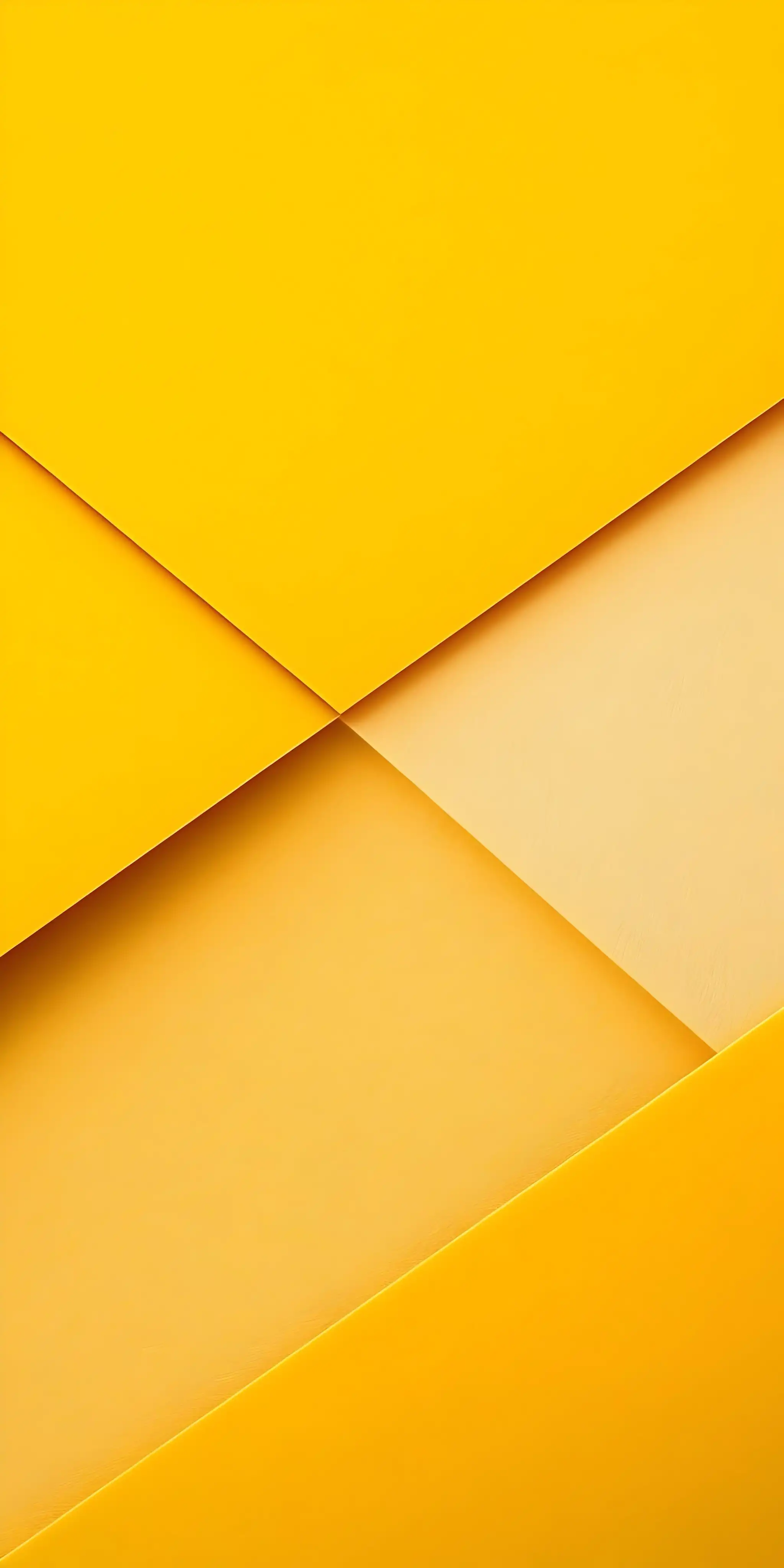 Bright Yellow Minimalist Geometric Layers 4K