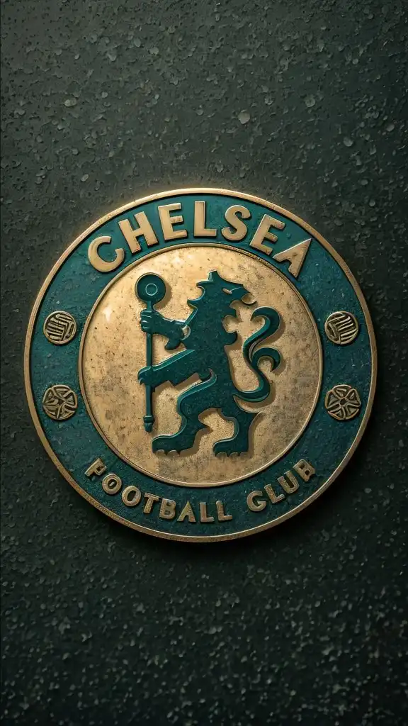 Chelsea FC Crest Logo Dark Background