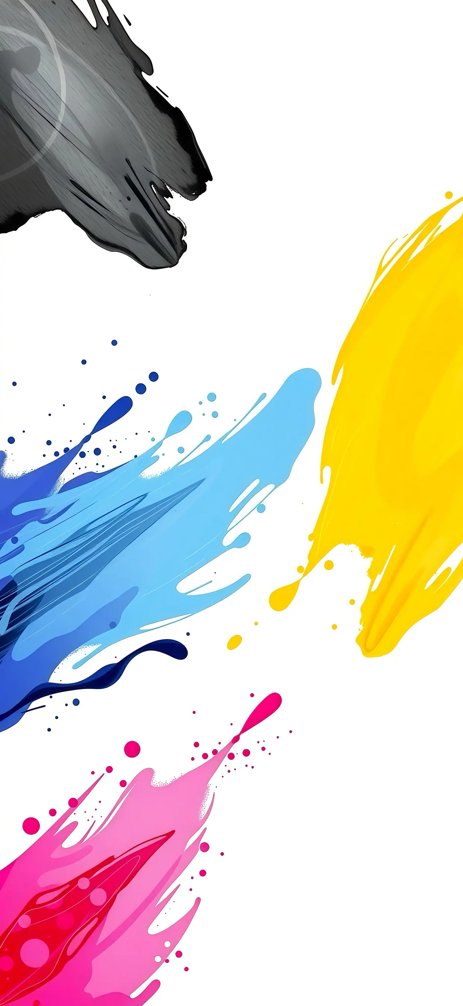 CMYK Ink Splash Neon Color Flow 4K