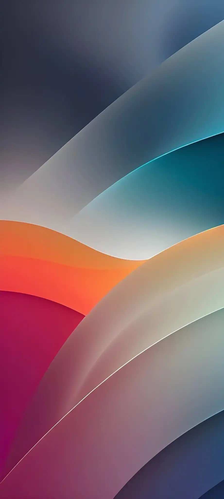 Colorful Flowing Curves Abstract