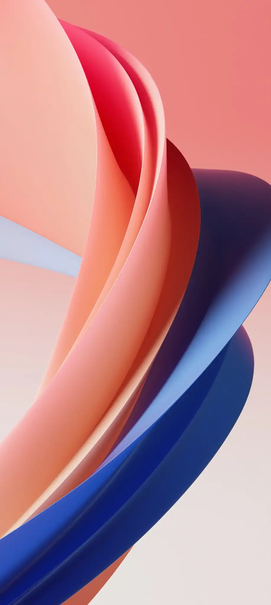 Colorful Pink Orange Blue Curved