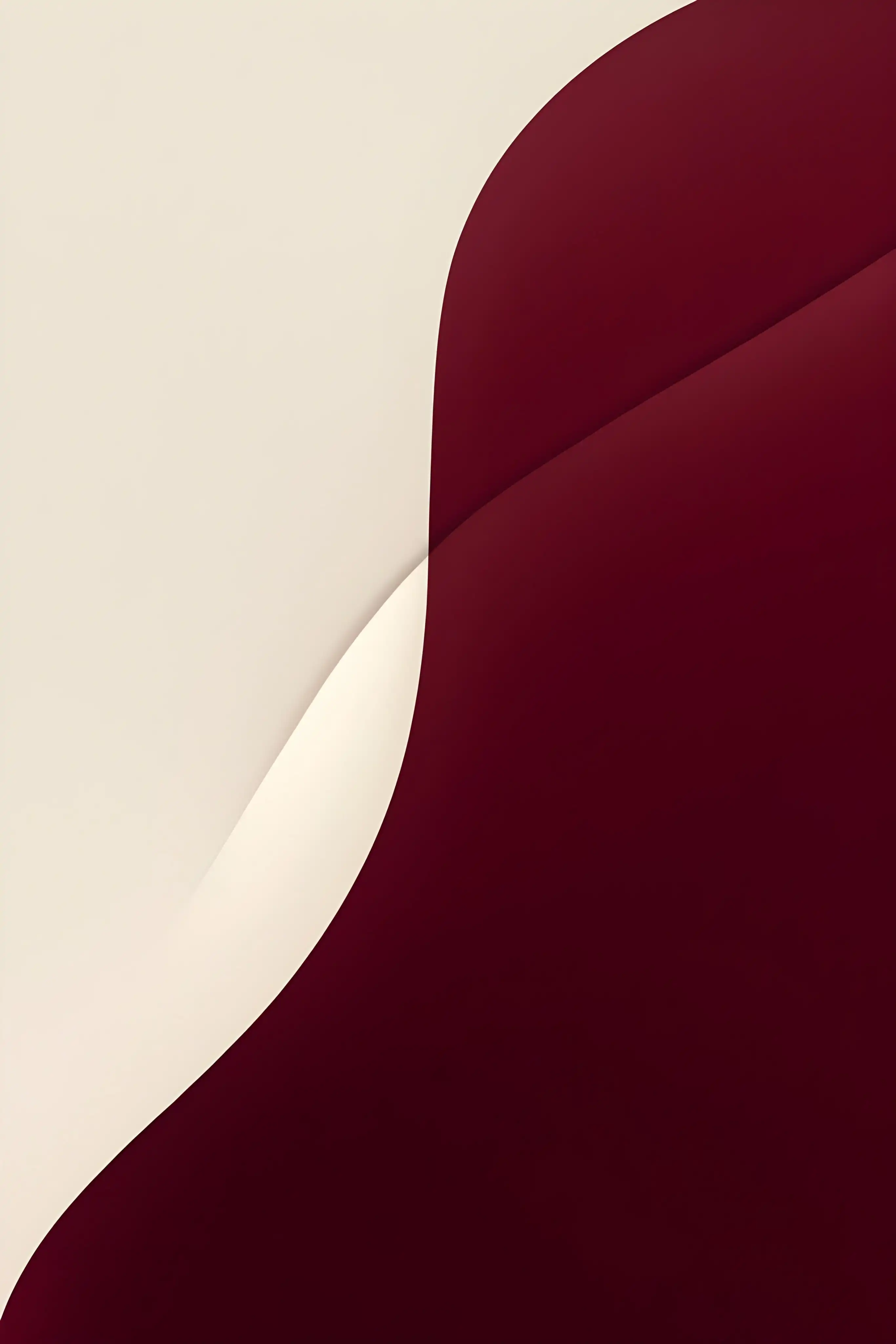 Cream Burgundy Fluid Organic Curves 4K