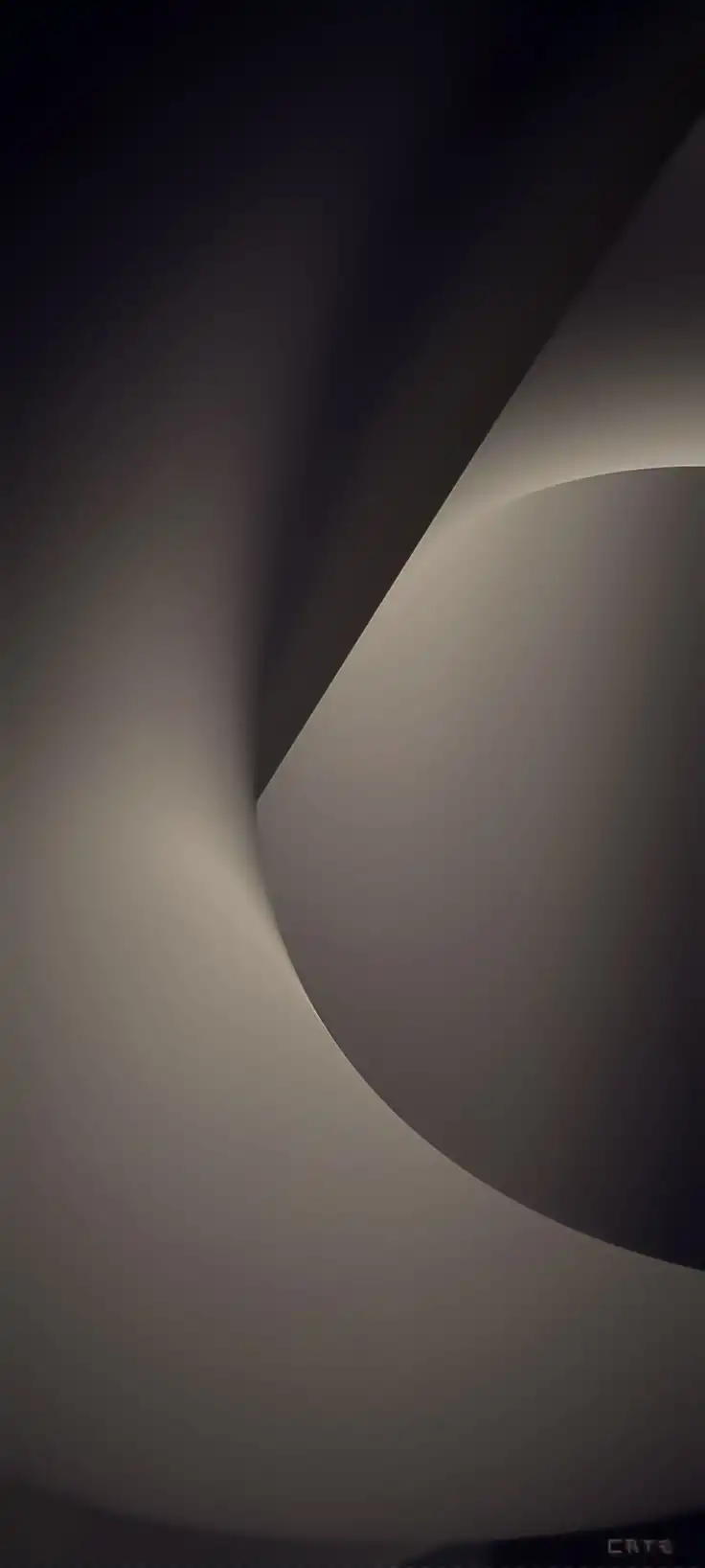 Dark Beige Curved Abstract