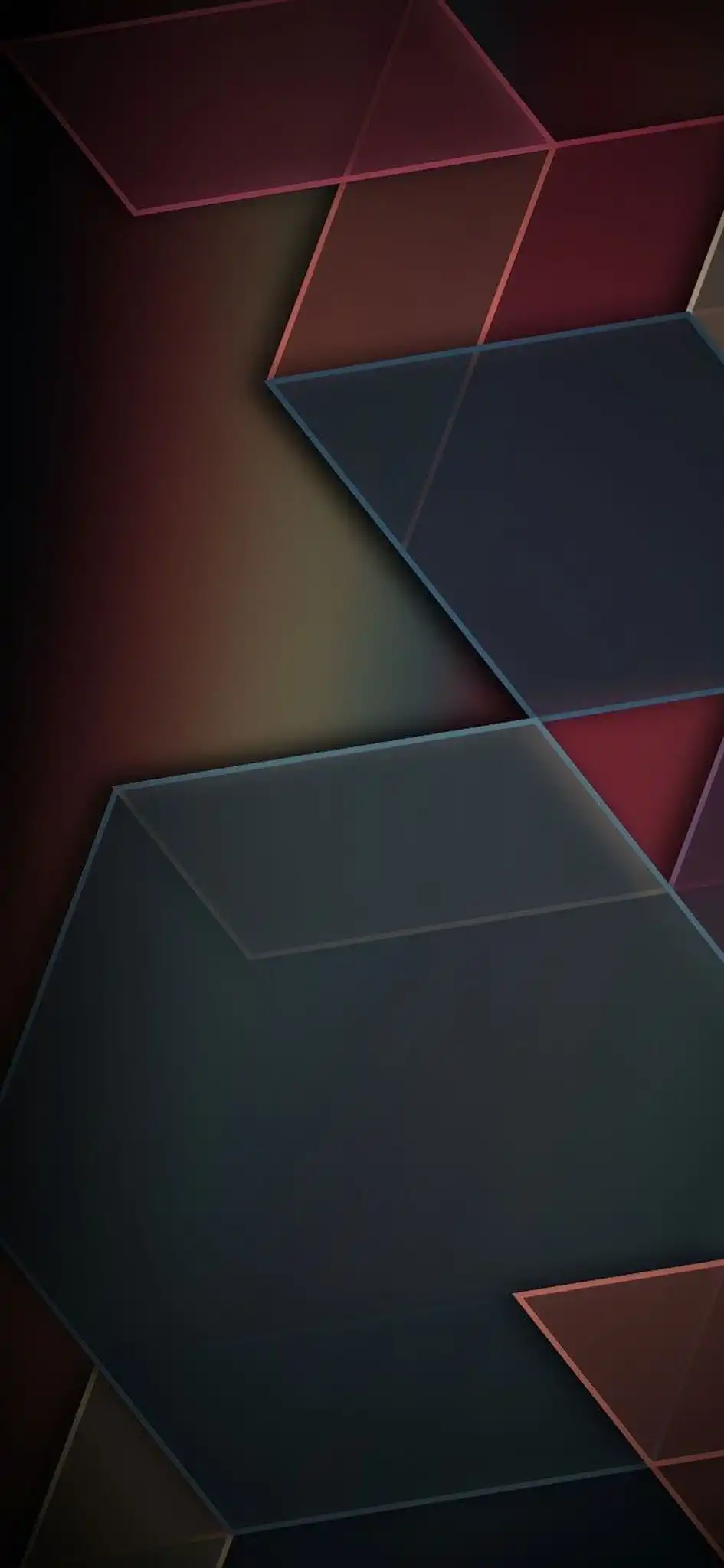 Dark Blue Hexagon Geometric 3D Abstract