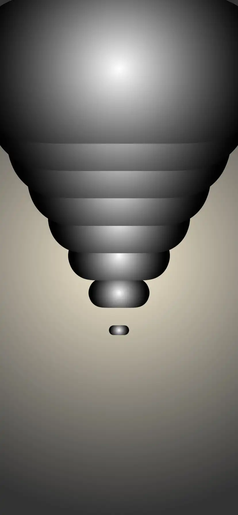 Dark Gray Concentric Rounded Abstract