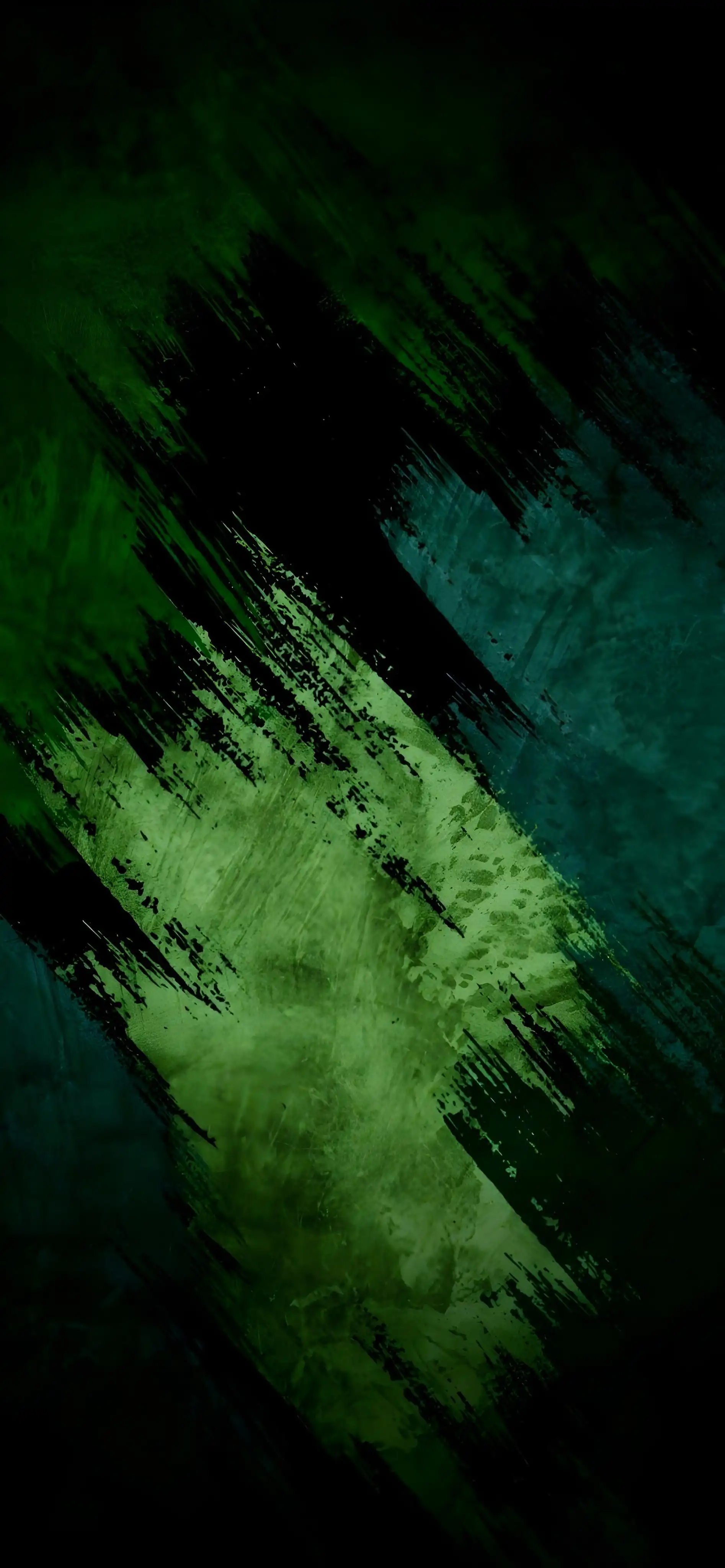 Dark Green Abstract Brush Stroke Texture 4K