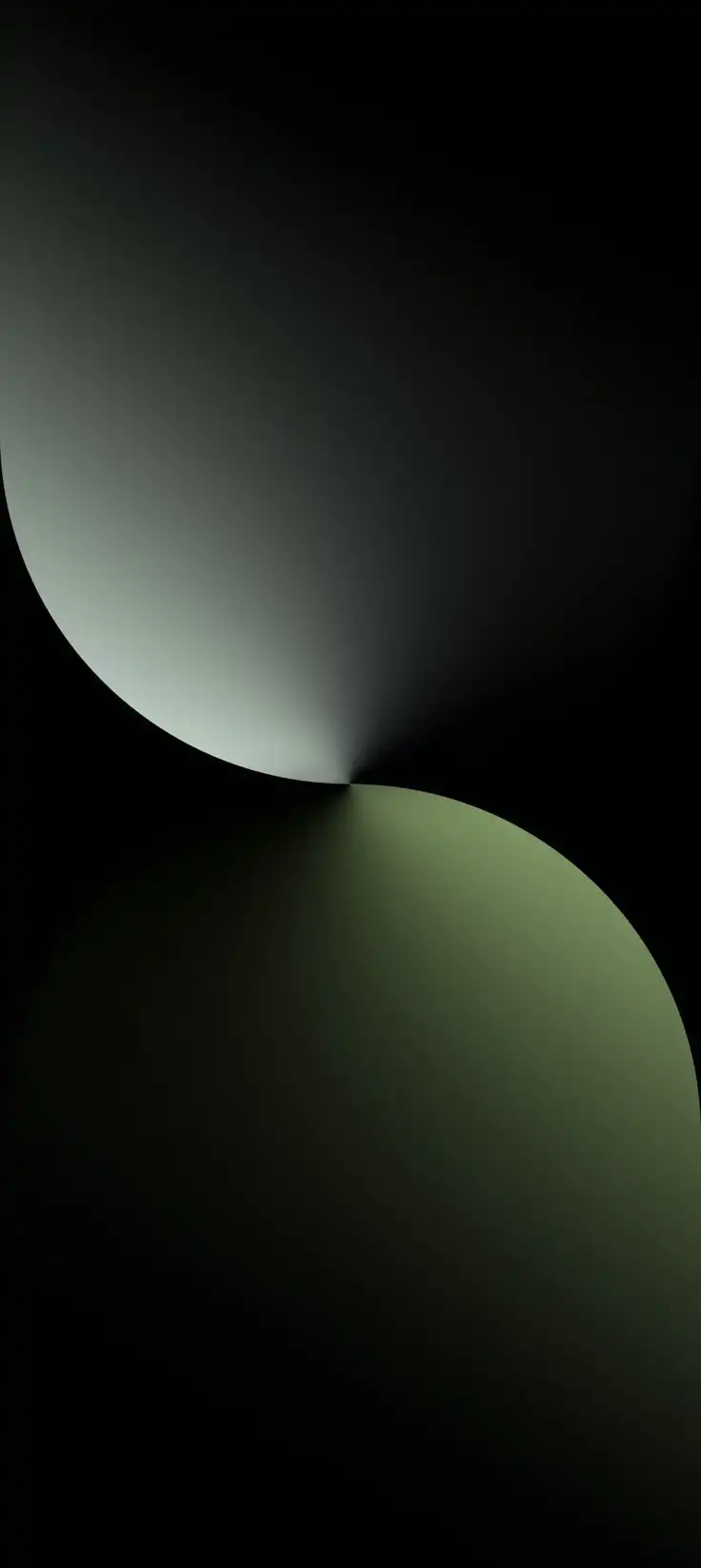 Dark Green Gray Curved Abstract