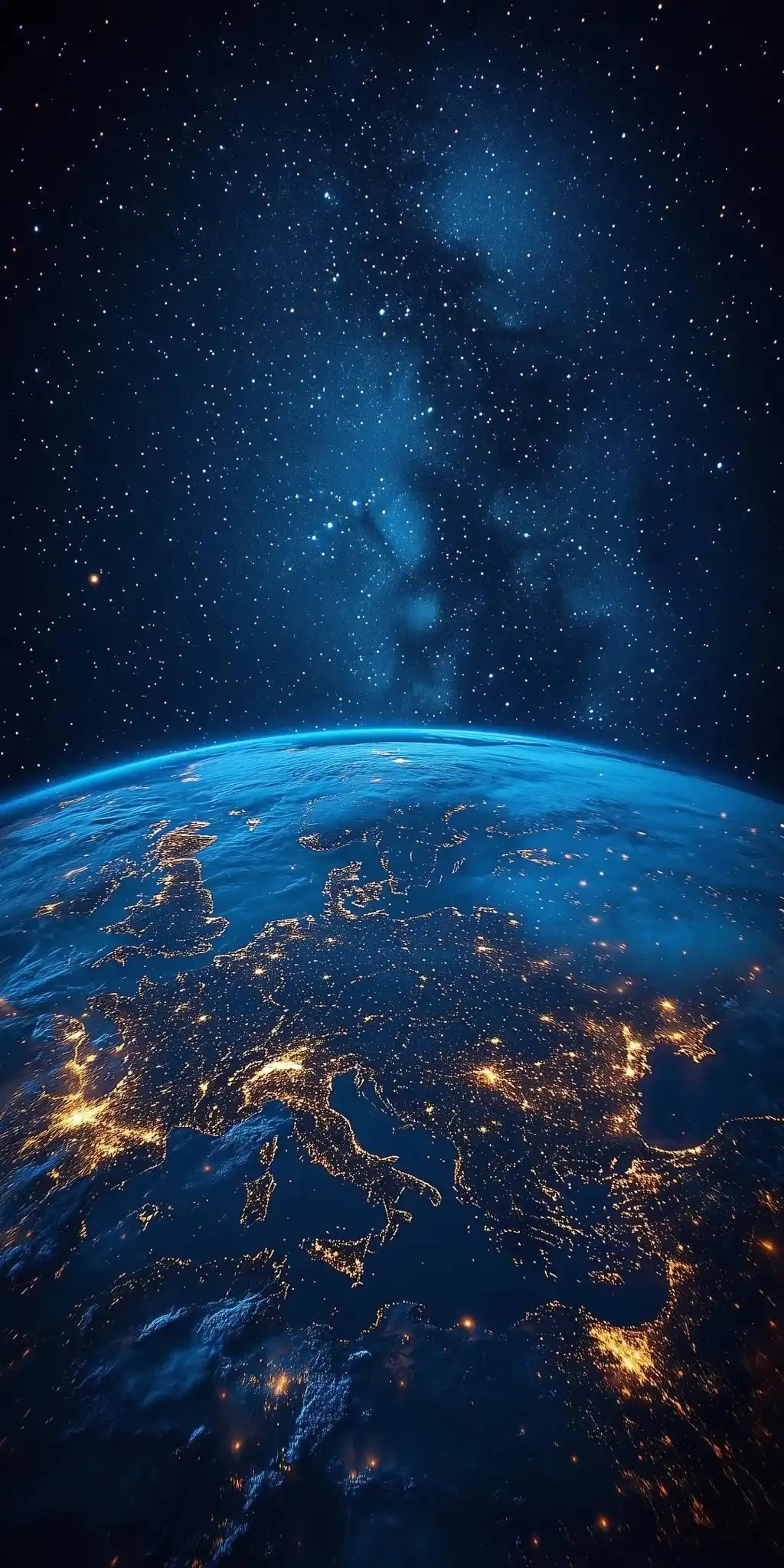 Earth Night Europe City Lights Space