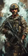 Elite Special Forces Soldier Digital Art