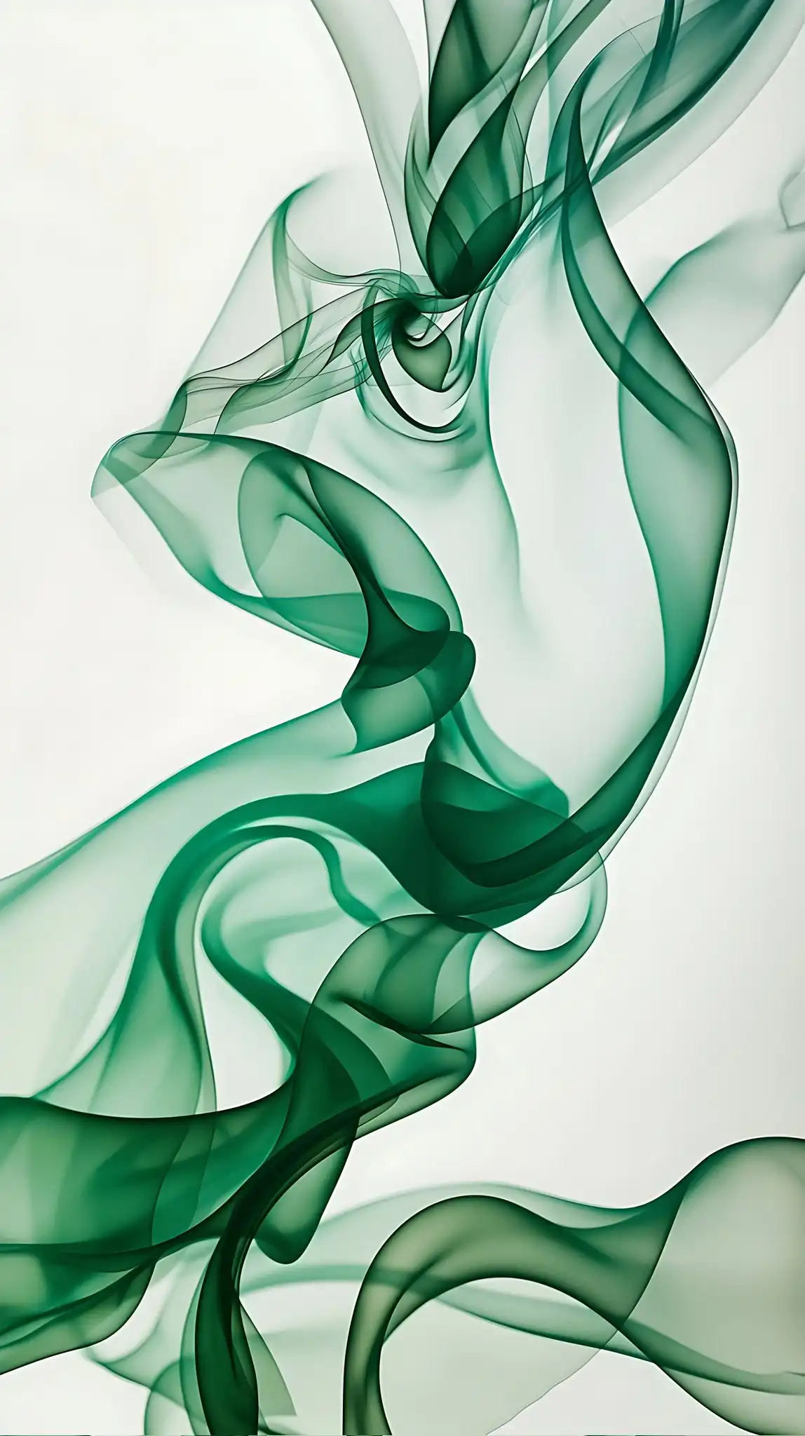 Emerald Green Silk Smoke Flow 4K