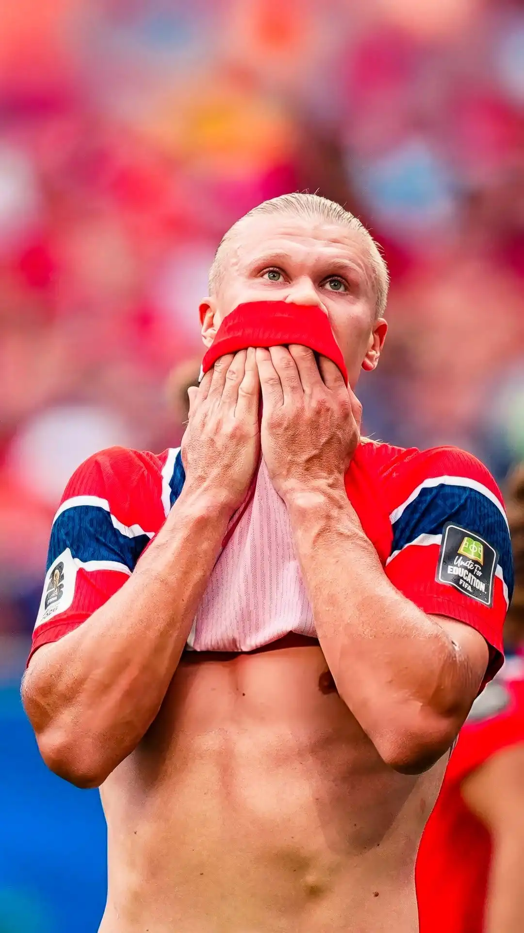 Erling Haaland Norway Shirtless Celebration