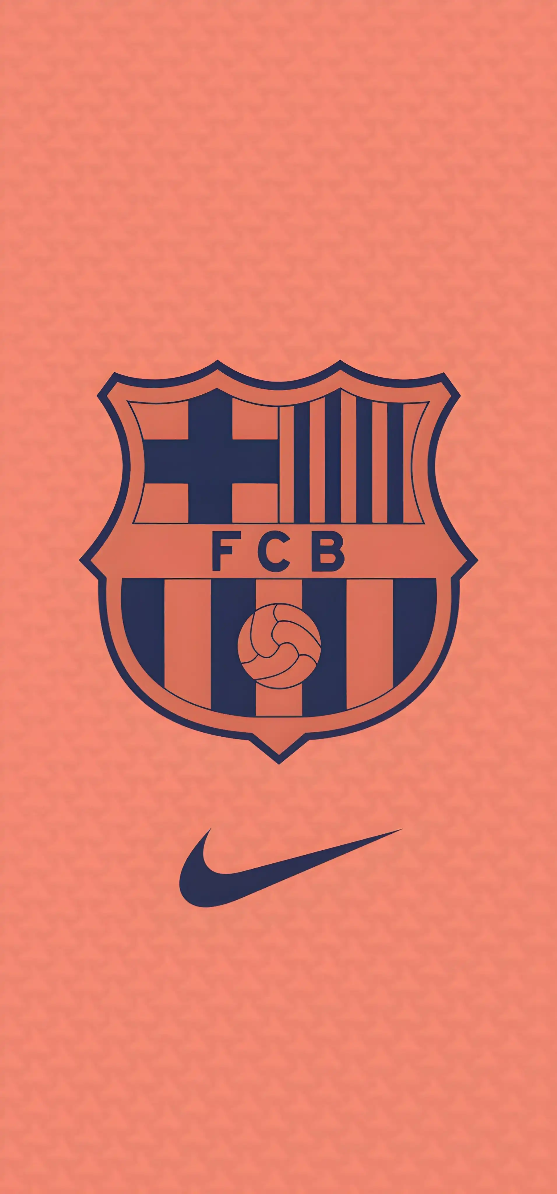 FC Barcelona Crest Coral Background