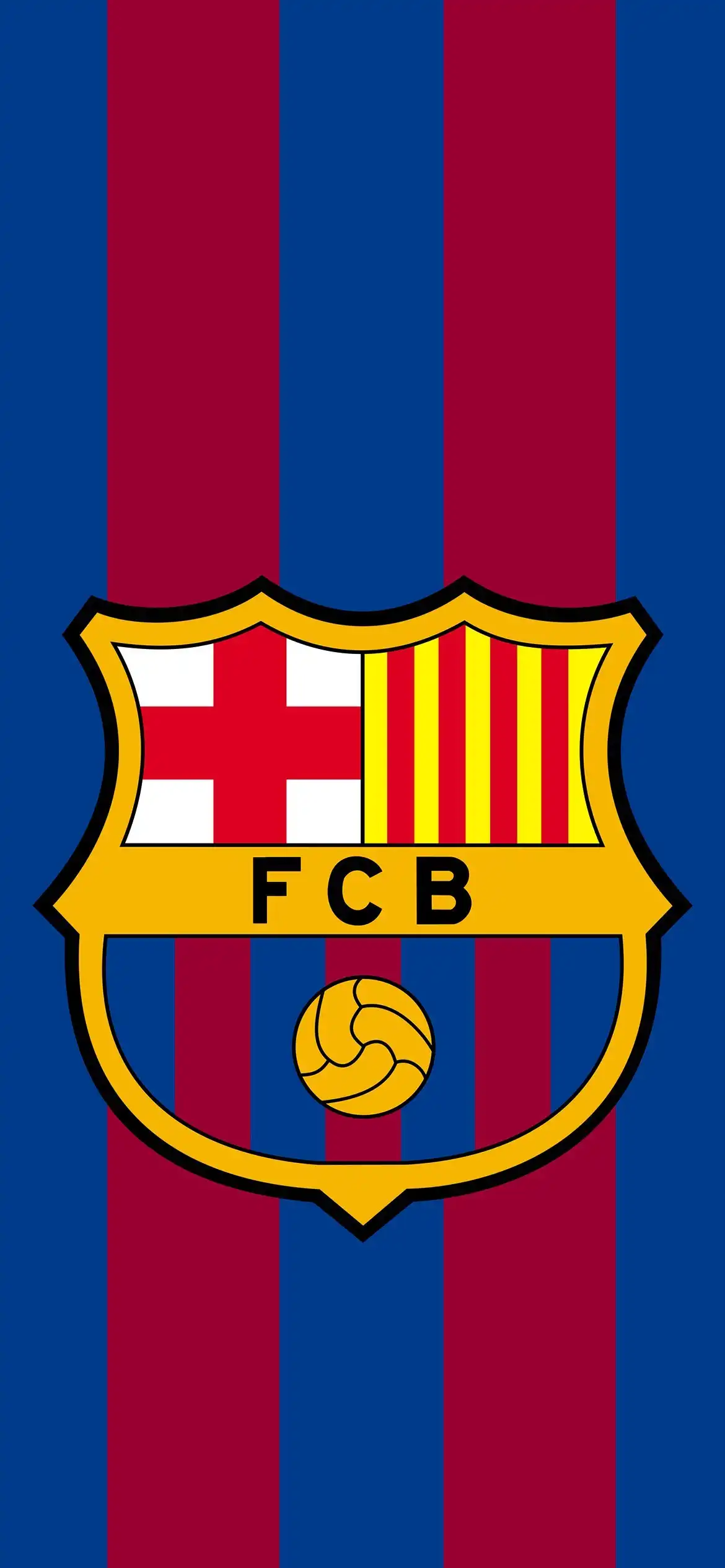 FC Barcelona Crest on Blaugrana Stripes