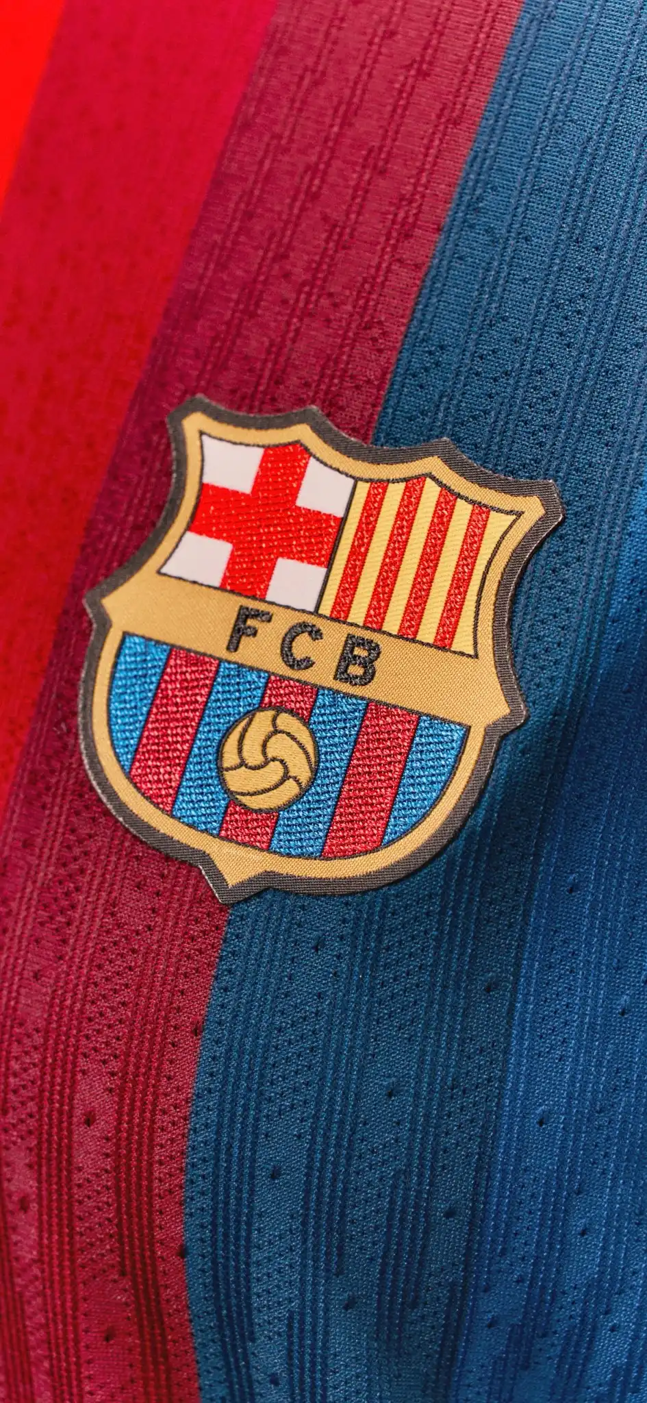 FC Barcelona Crest on Jersey Close Up