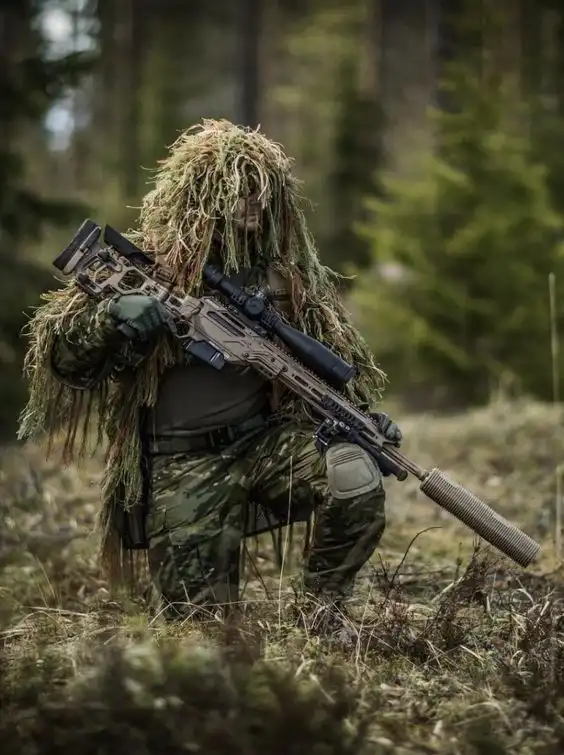 Ghillie Sniper Pine Forest Prone Camo 4K