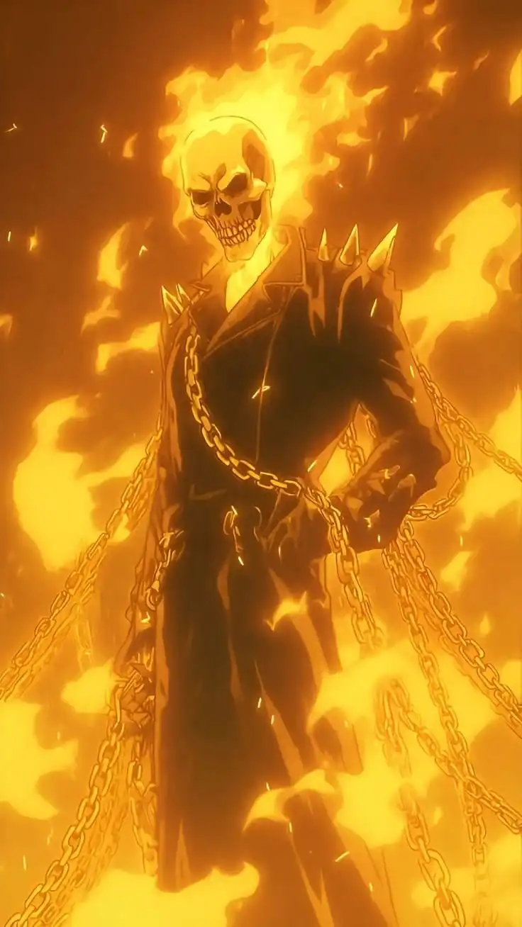 Ghost Rider Flaming Skull Marvel