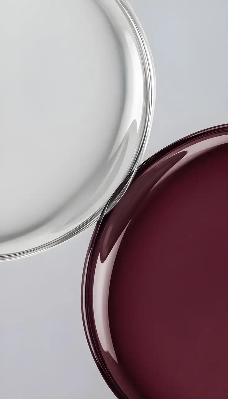 Glossy White Burgundy Circular Abstract 4K
