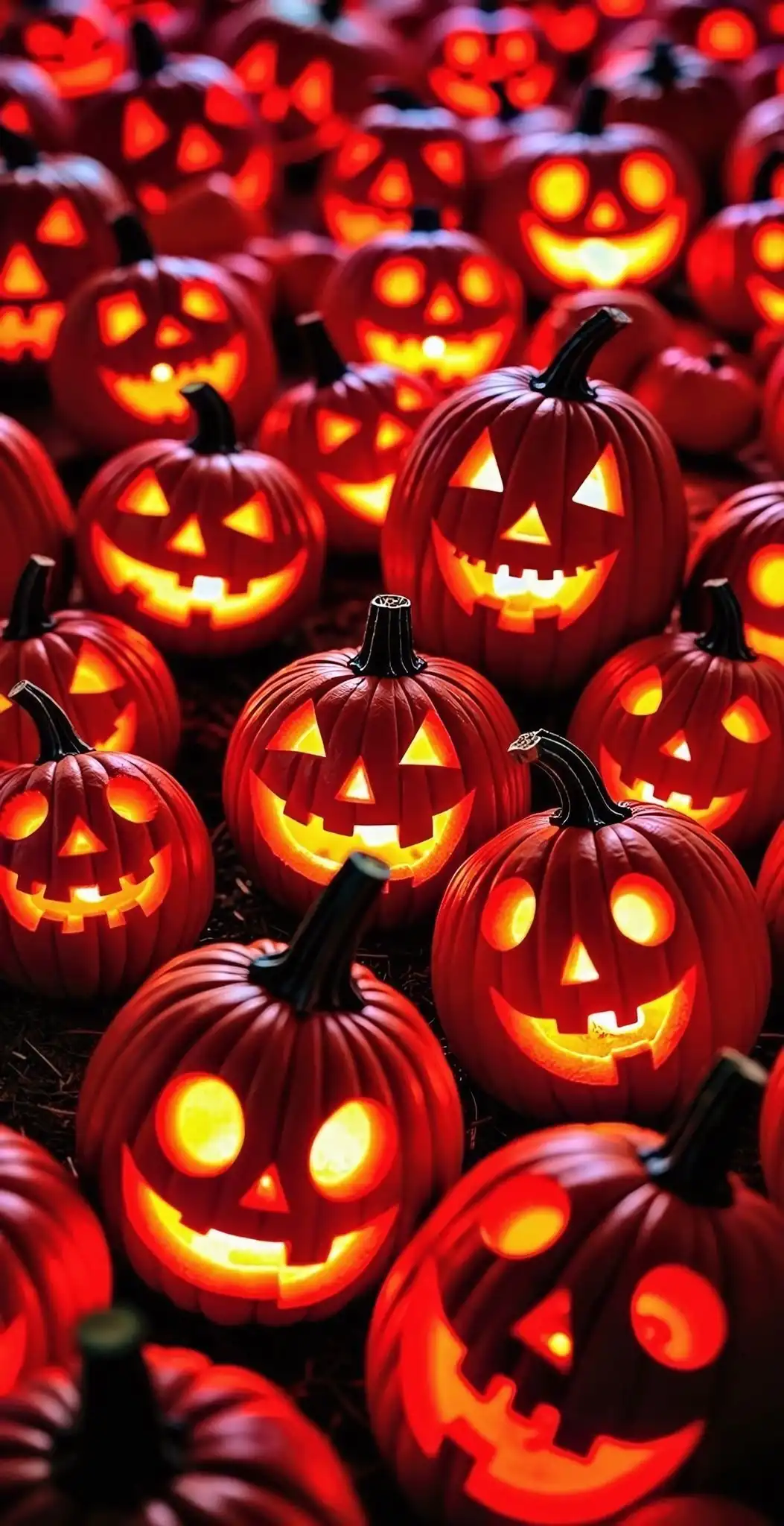 Glowing Jack O Lanterns Halloween Pumpkin