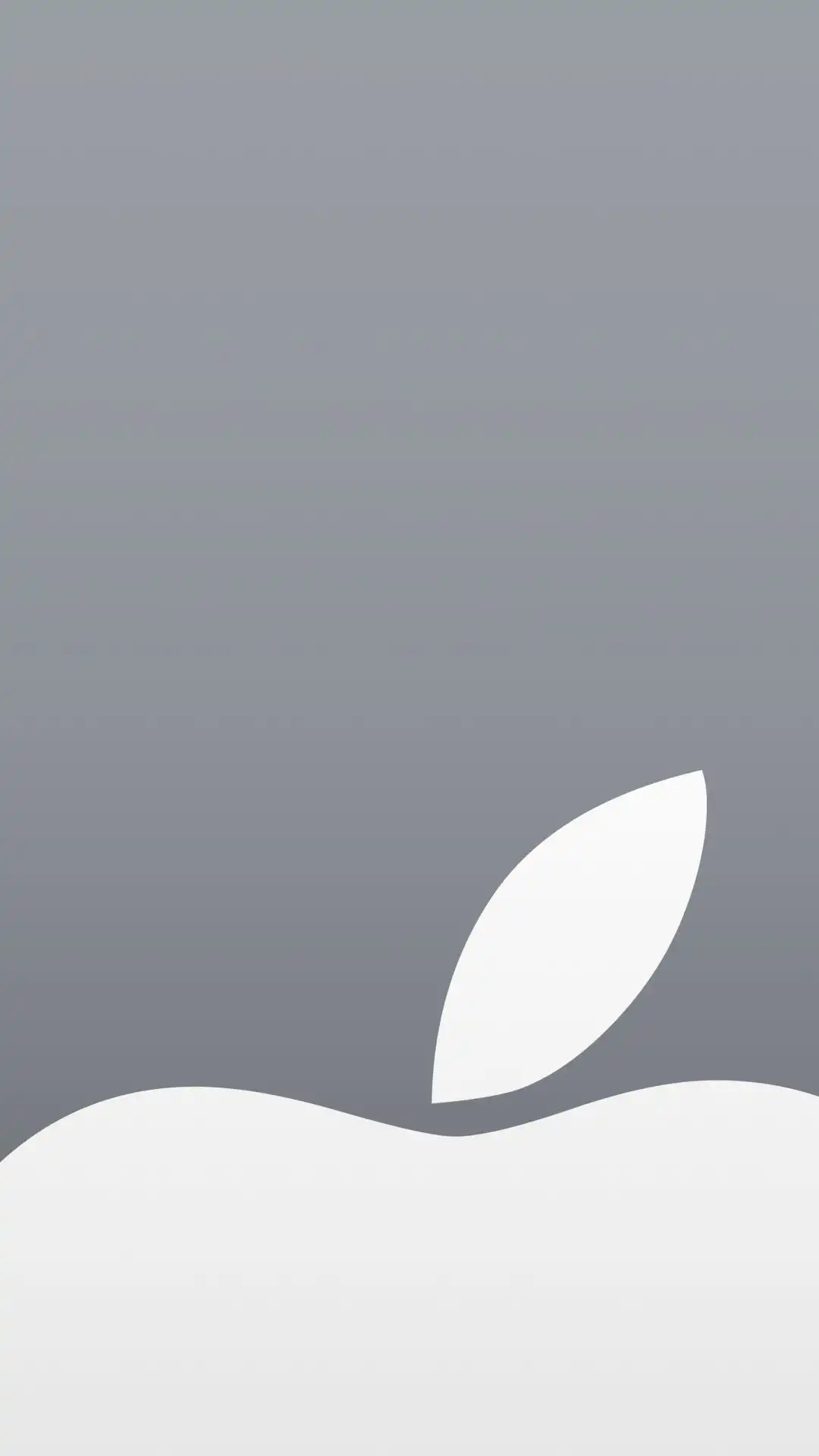 Gray Gradient Apple Logo Minimal 4K