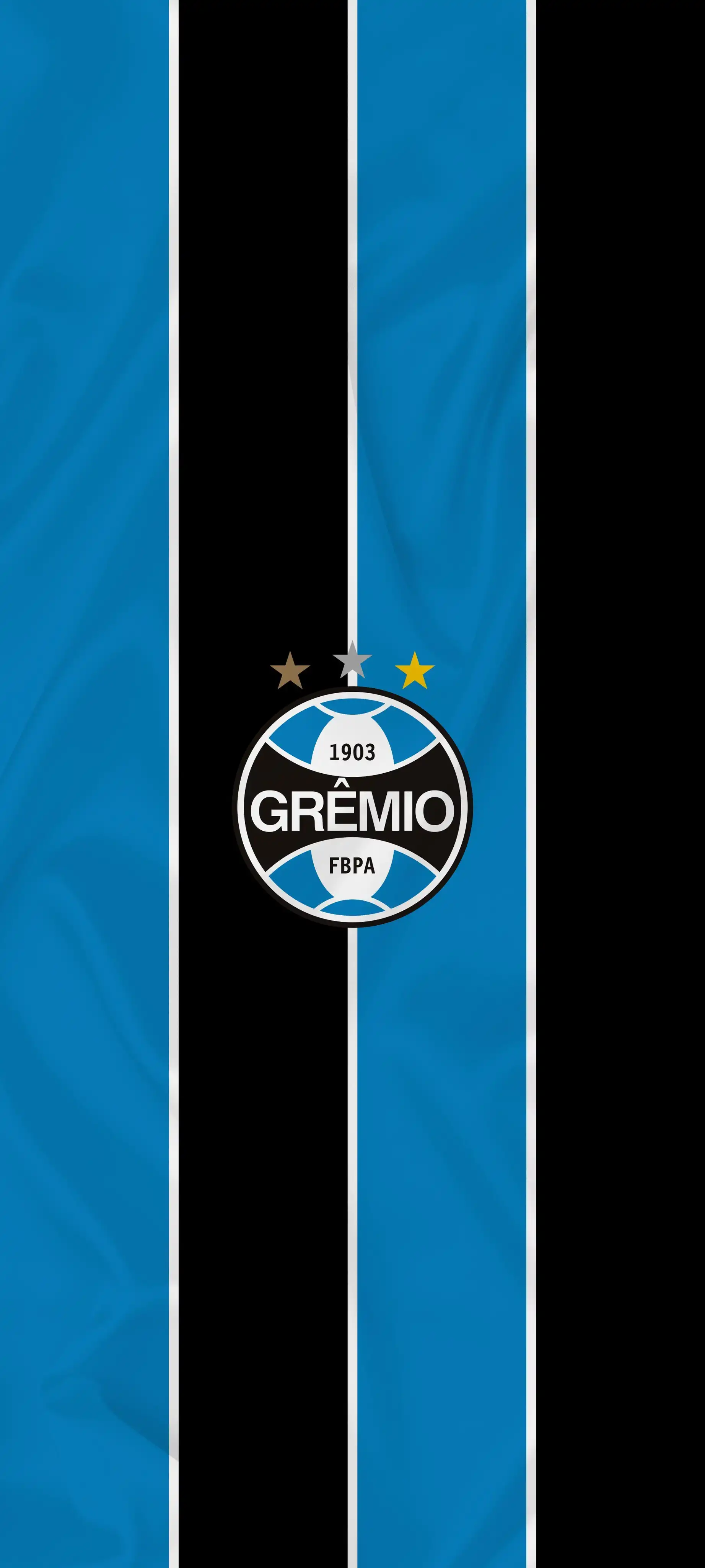 Gremio Logo Blue Black Stripes
