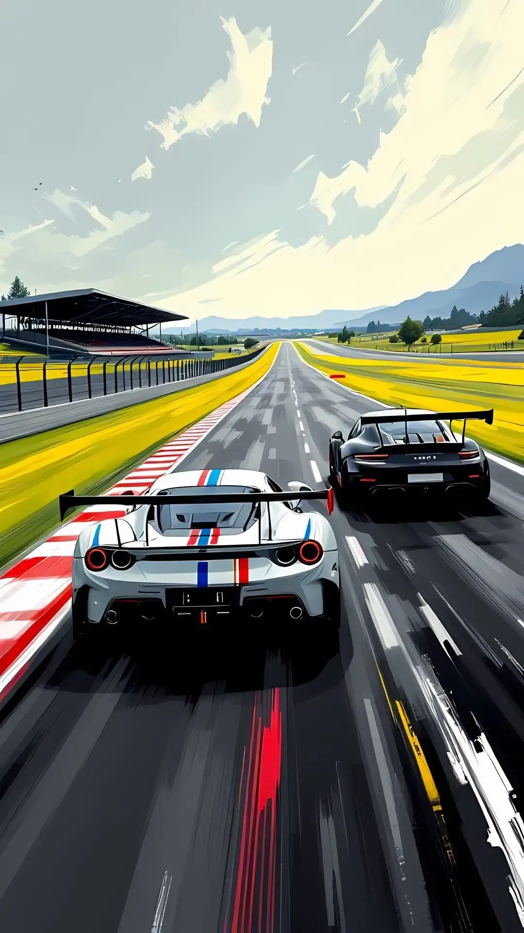 Hypercar Racing Duel Sunset Track 4K