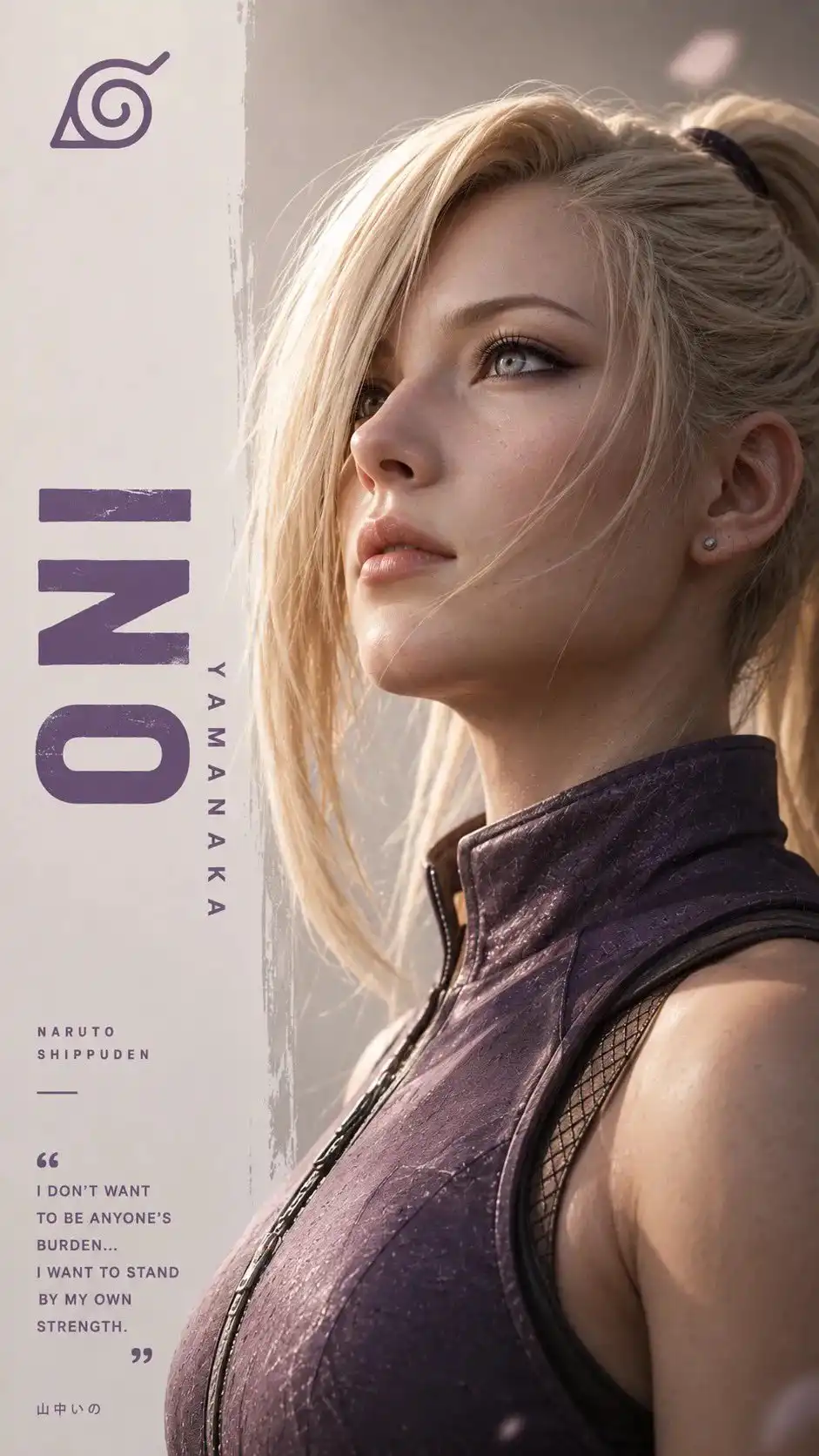 Ino Yamanaka Purple Eyes Portrait