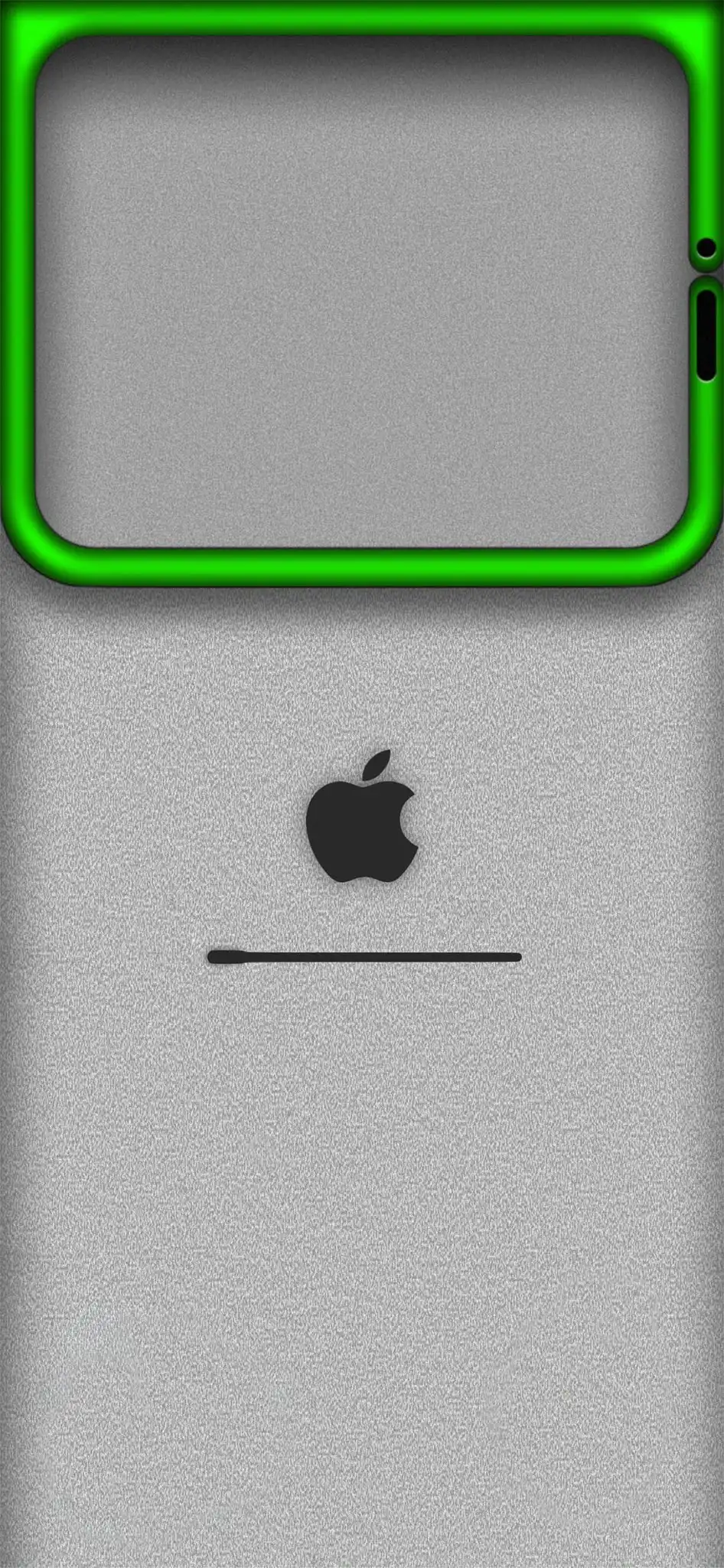 iPhone Neon Green Case Silver Back