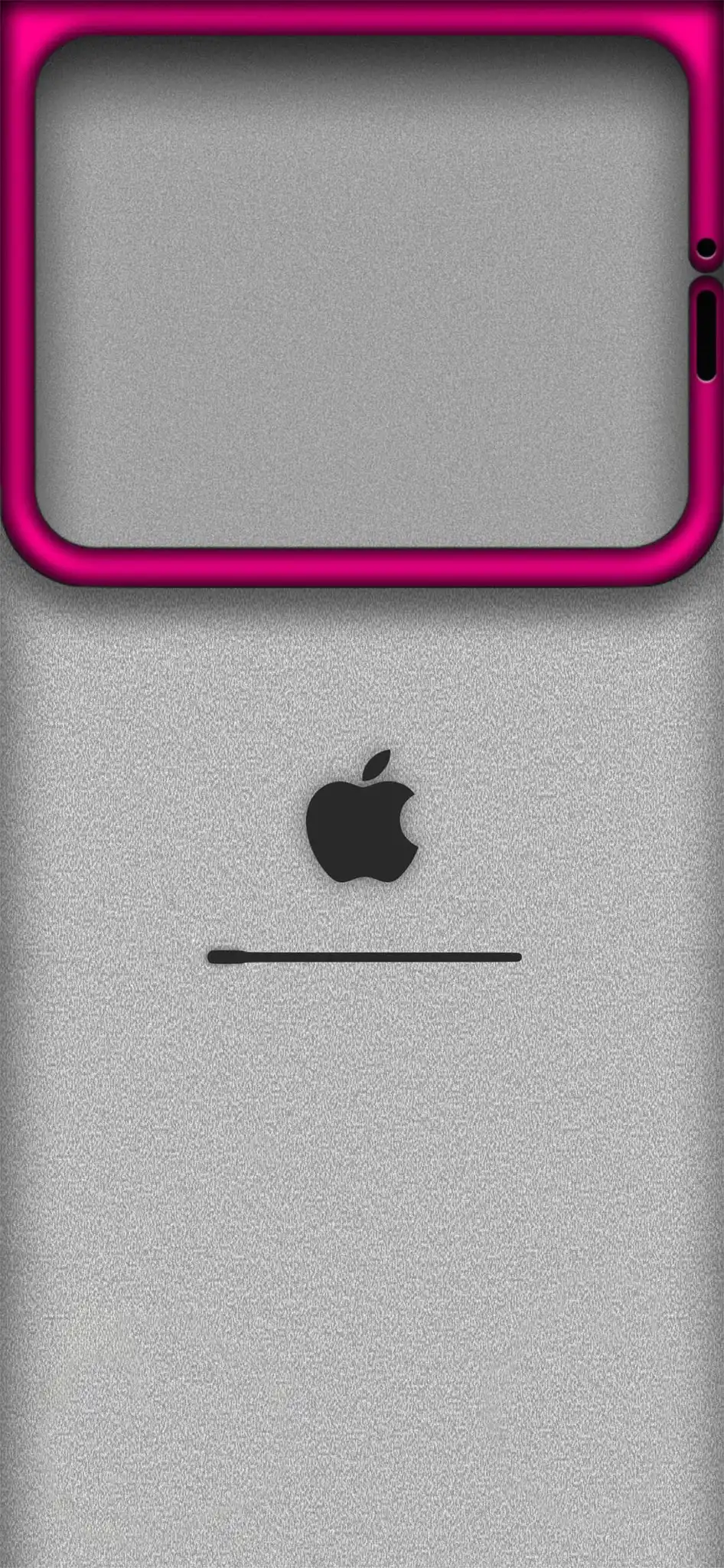 iPhone Neon Pink Case Silver Back