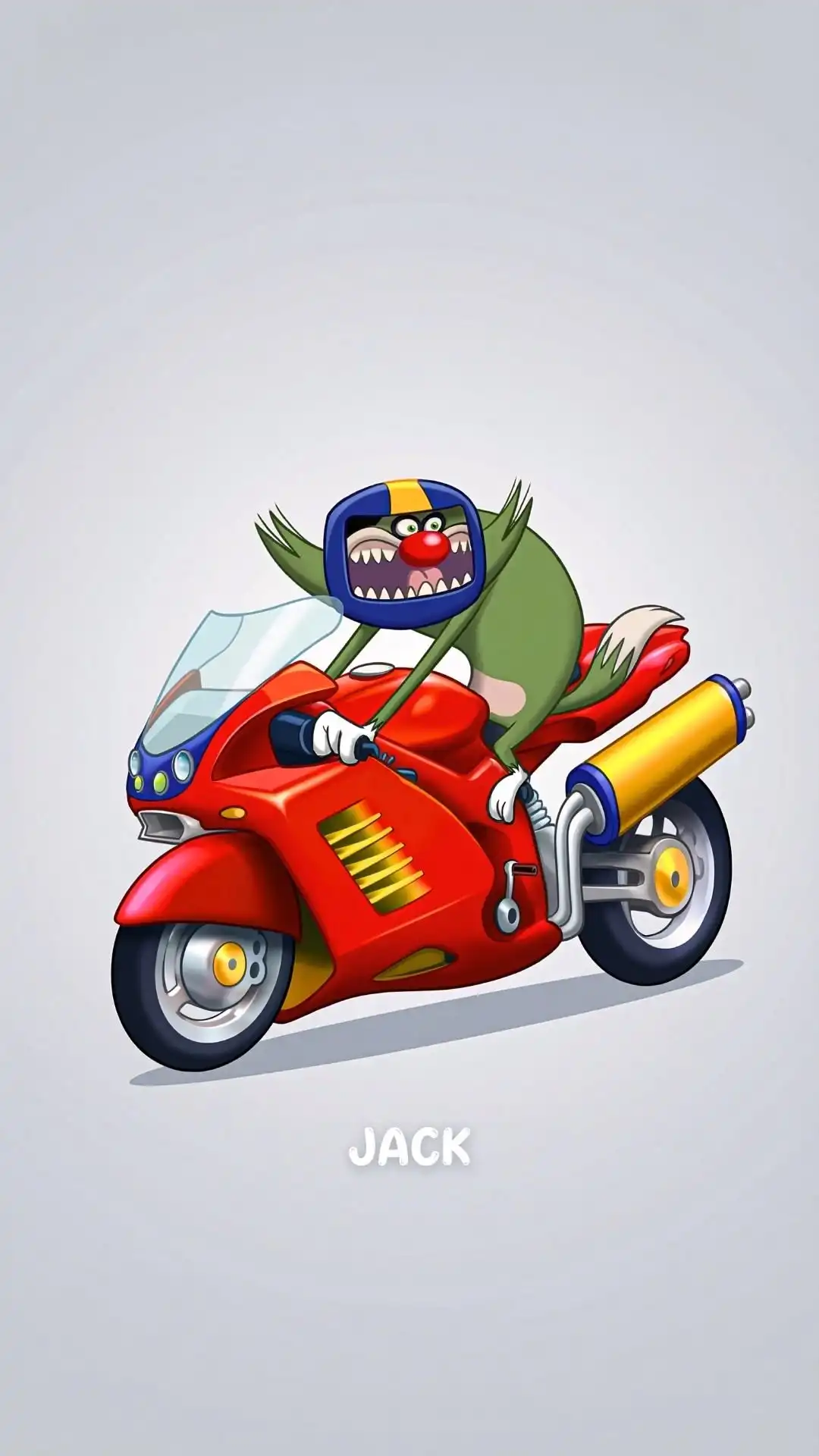 Jack Buff Cat Motorcycle Rider Peach 4K