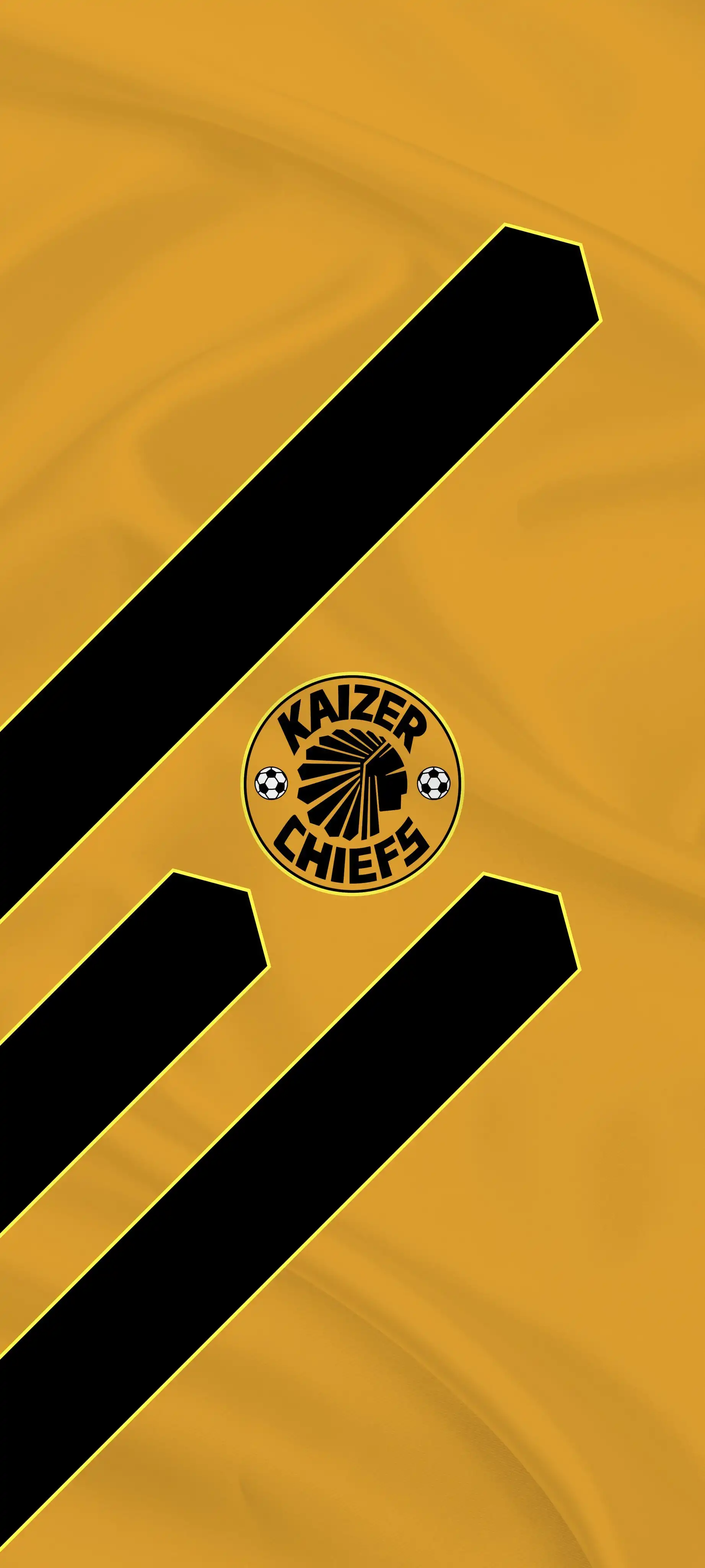 Kaizer Chiefs Logo Yellow Black Jersey