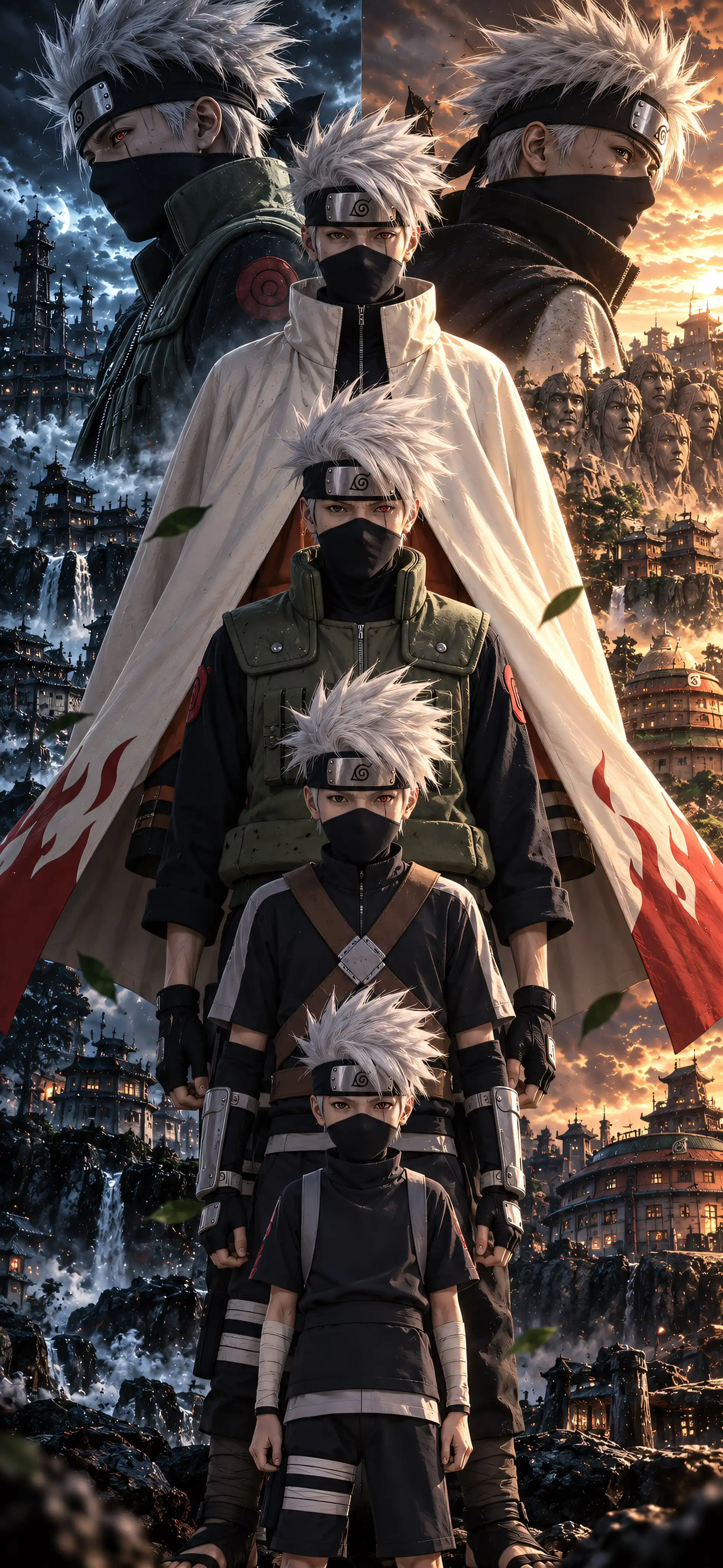 Kakashi Hatake Life Stages Epic Collage HD