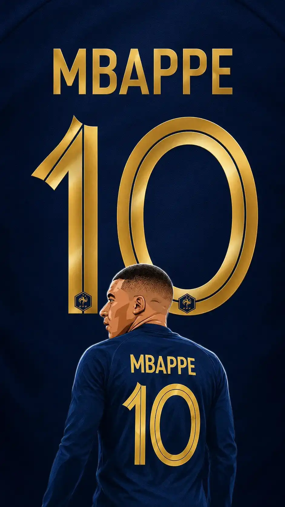 Kylian Mbappe France Jersey Back View