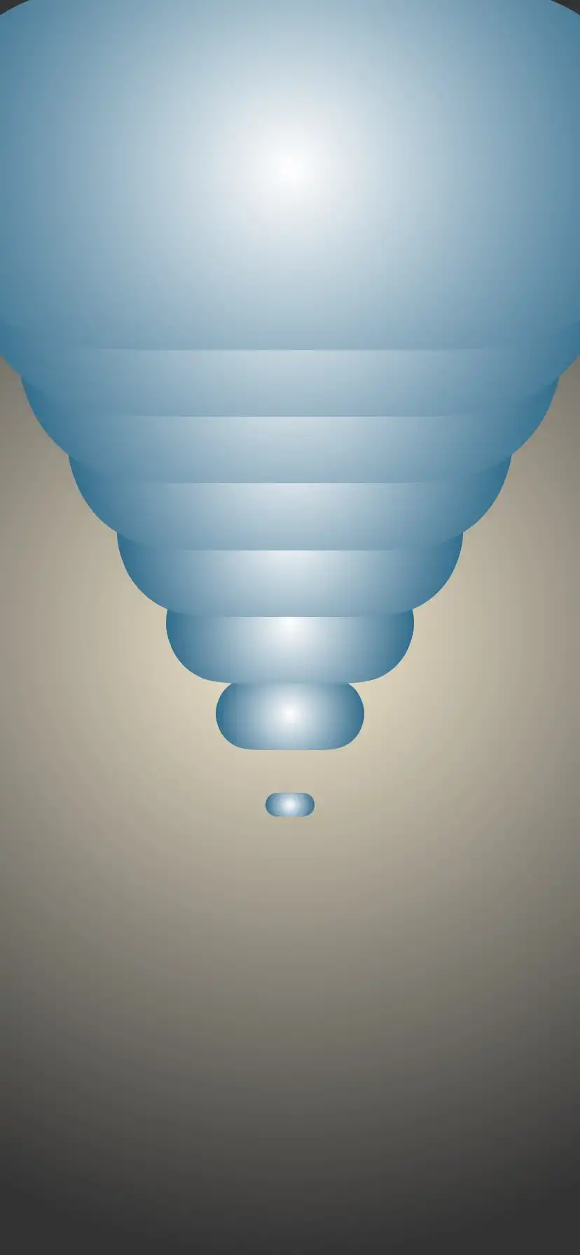 Light Blue Concentric Rounded Abstract