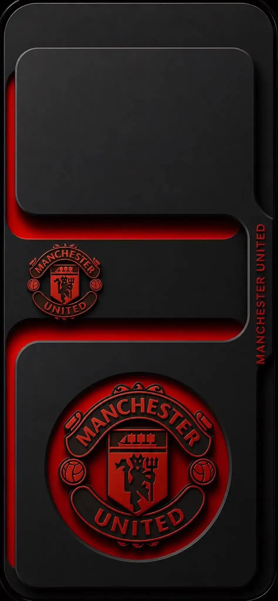 Manchester United Crest Dark Red