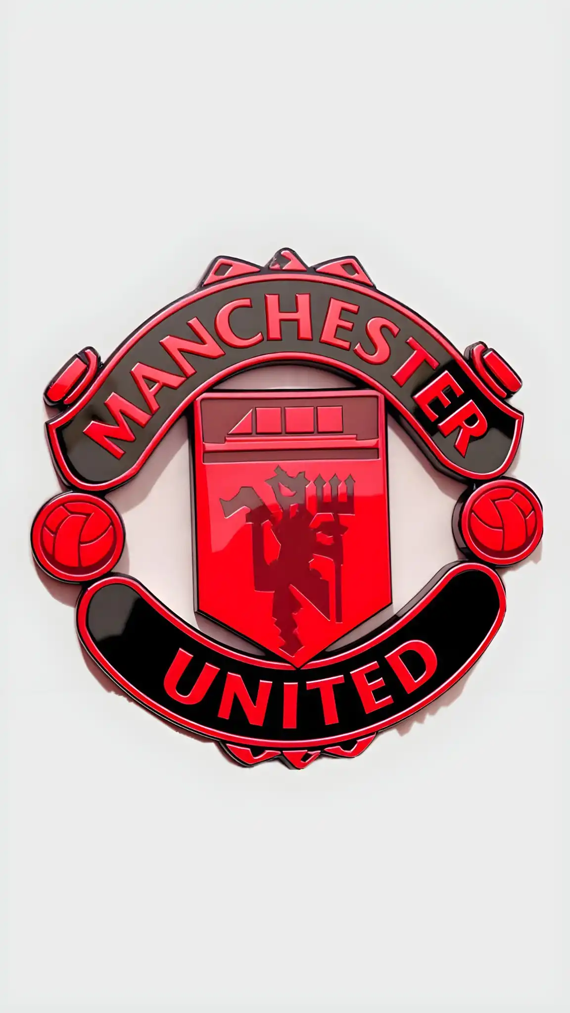Manchester United Crest Logo Red Black