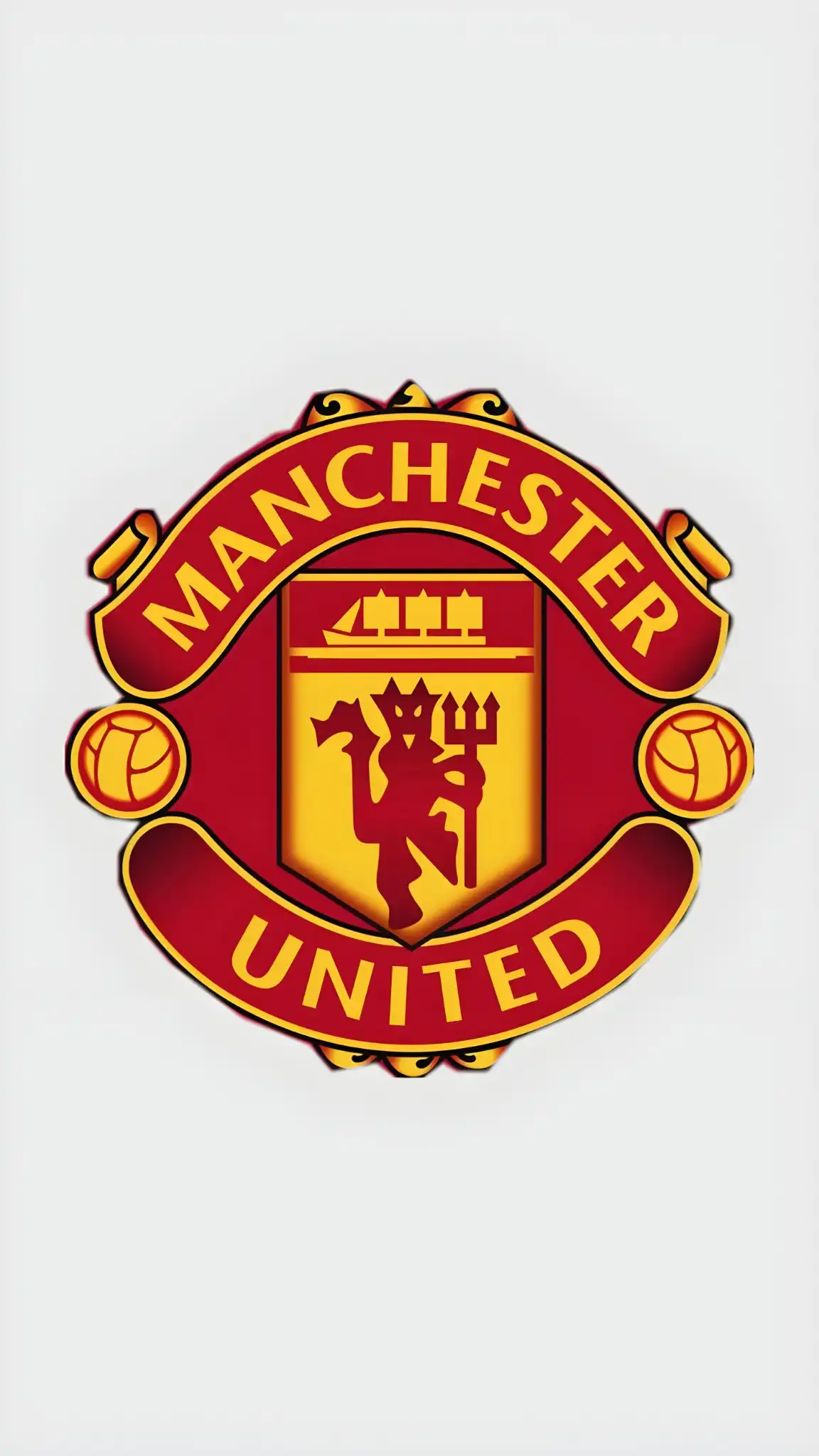 Manchester United Crest Logo Red Yellow