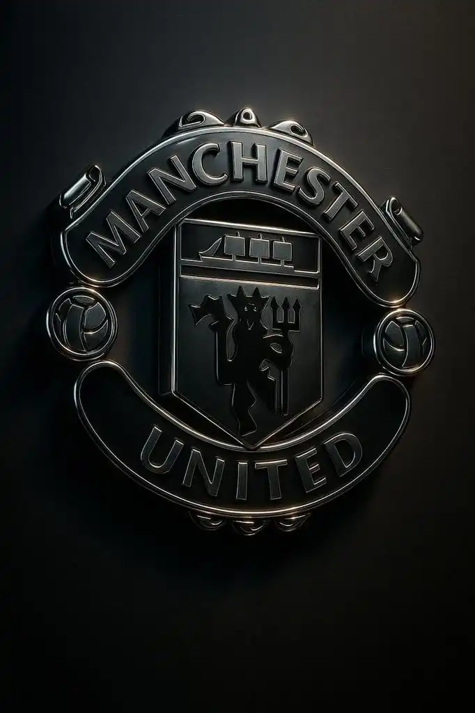 Manchester United Crest Silver Logo