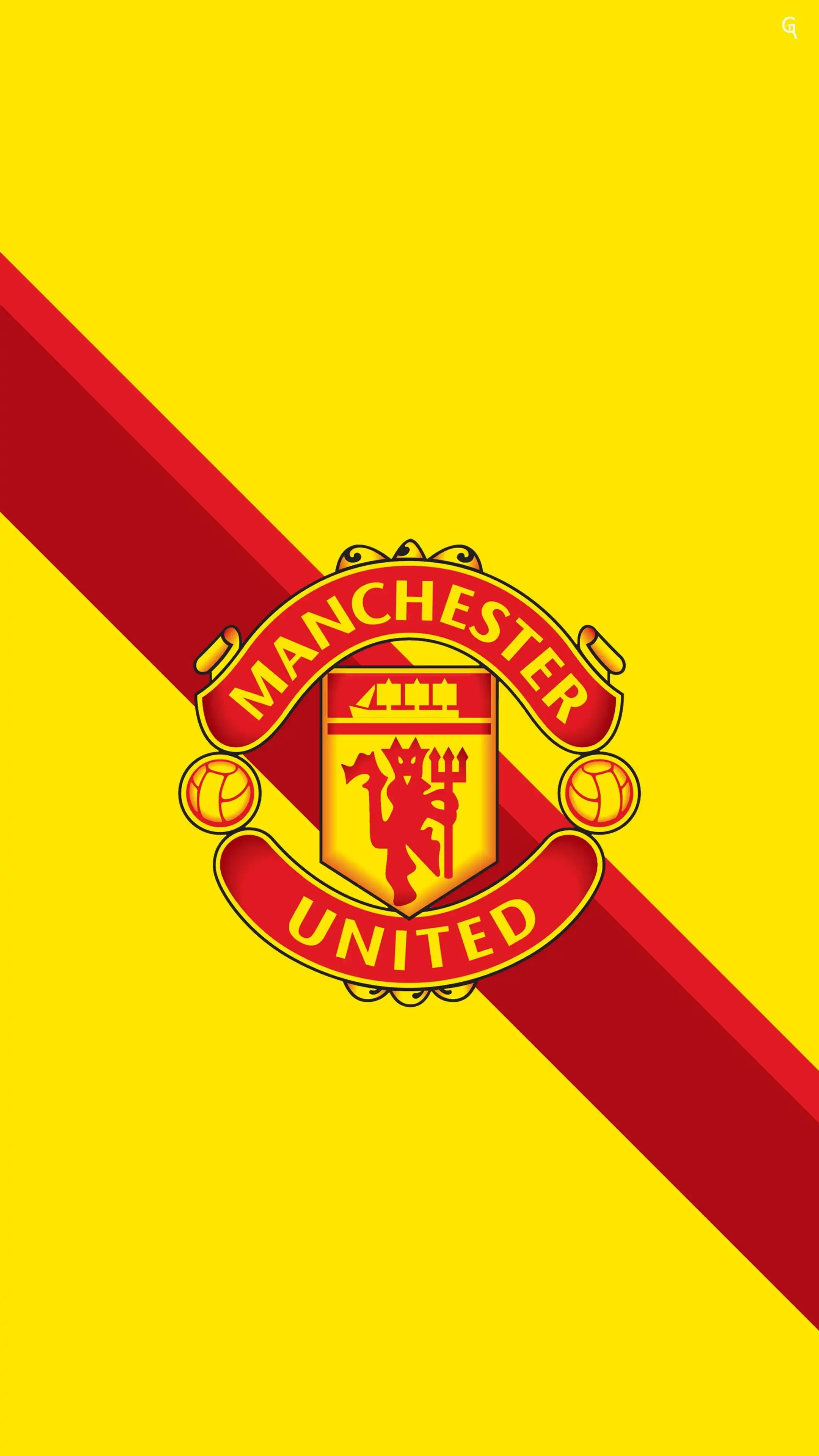 Manchester United Crest Yellow Red
