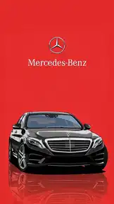Mercedes-Benz S-Class Illustration on Bold Red Background