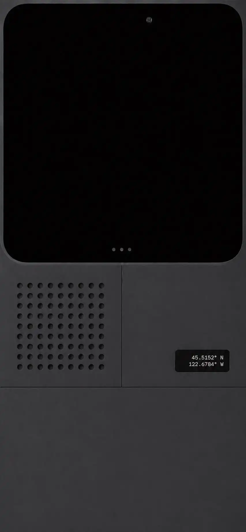 Minimal Black Device GPS Coordinates 4K