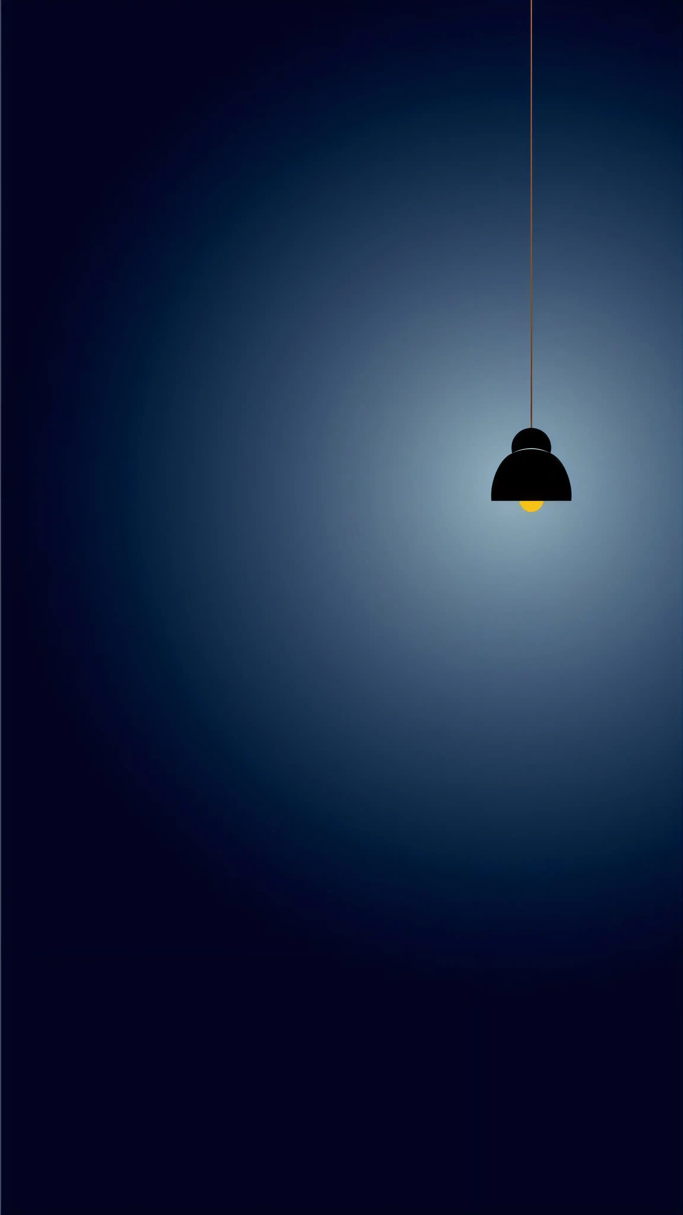 Minimal Black Pendant Lamp Blue Gradient