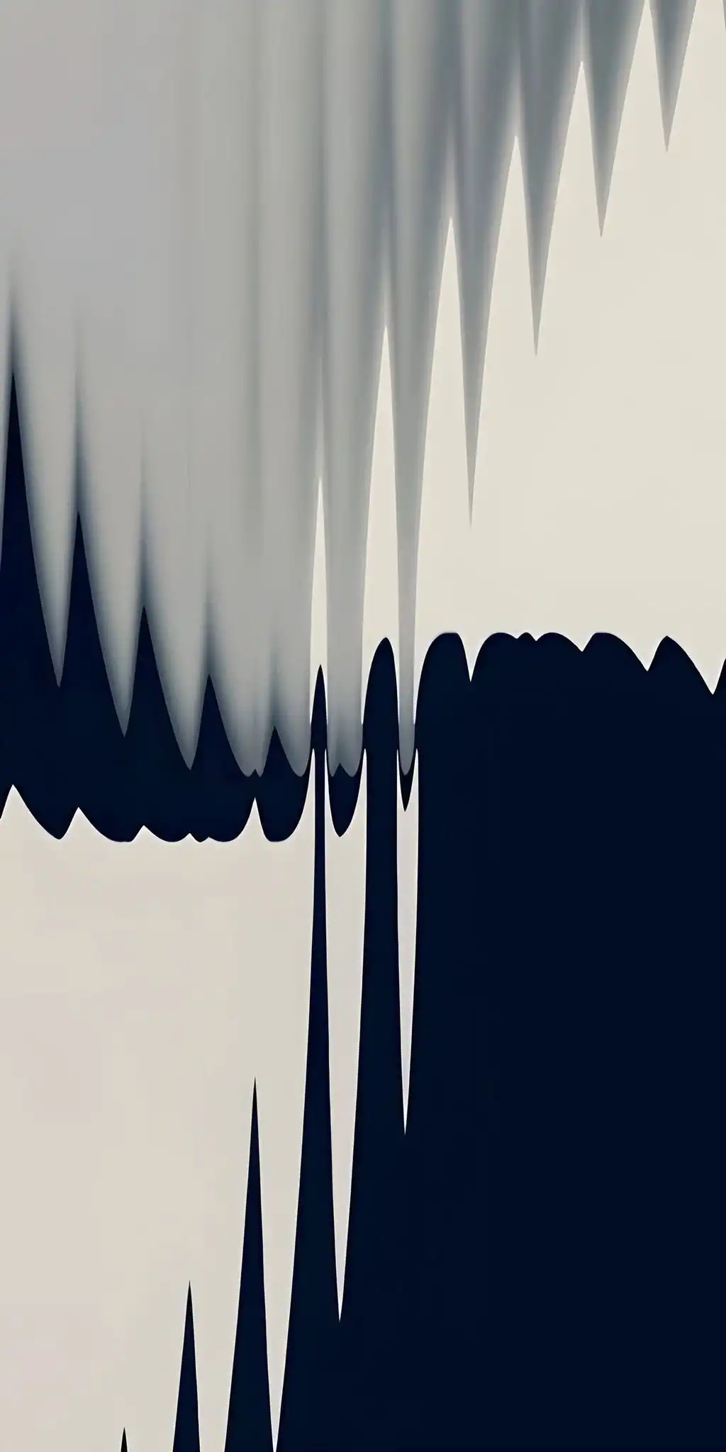 Minimalist Abstract White Black Icicle