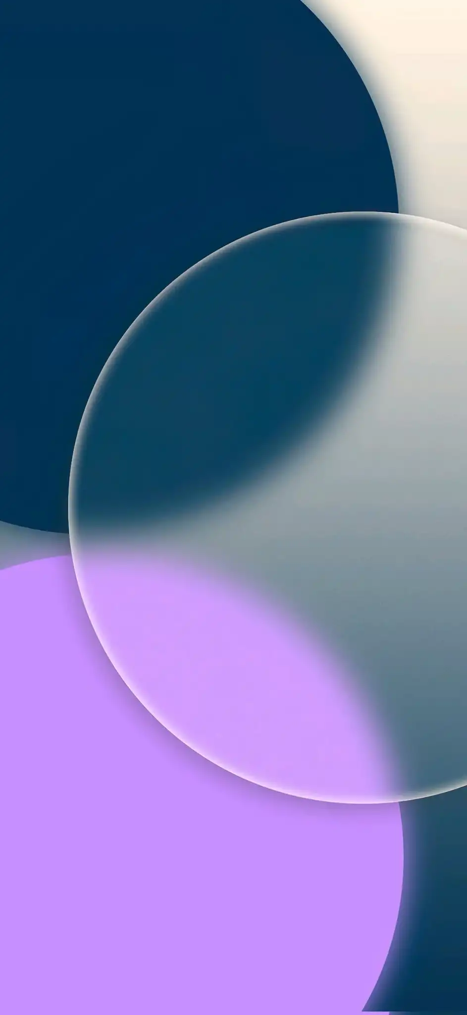 Navy Lavender Overlapping Circles Glow 4K