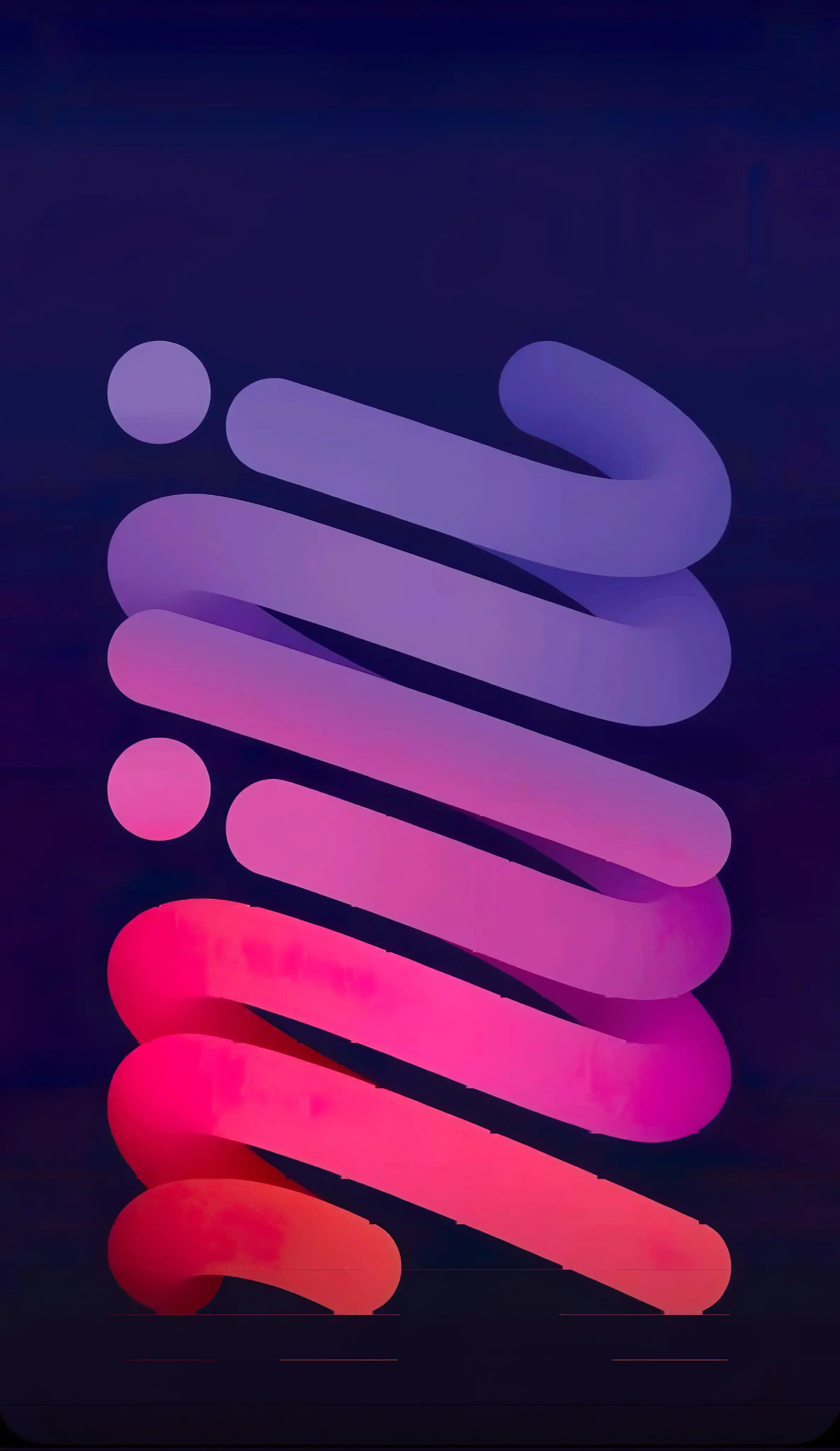 Neon Pink Blue Ribbon Spiral Glow 4K