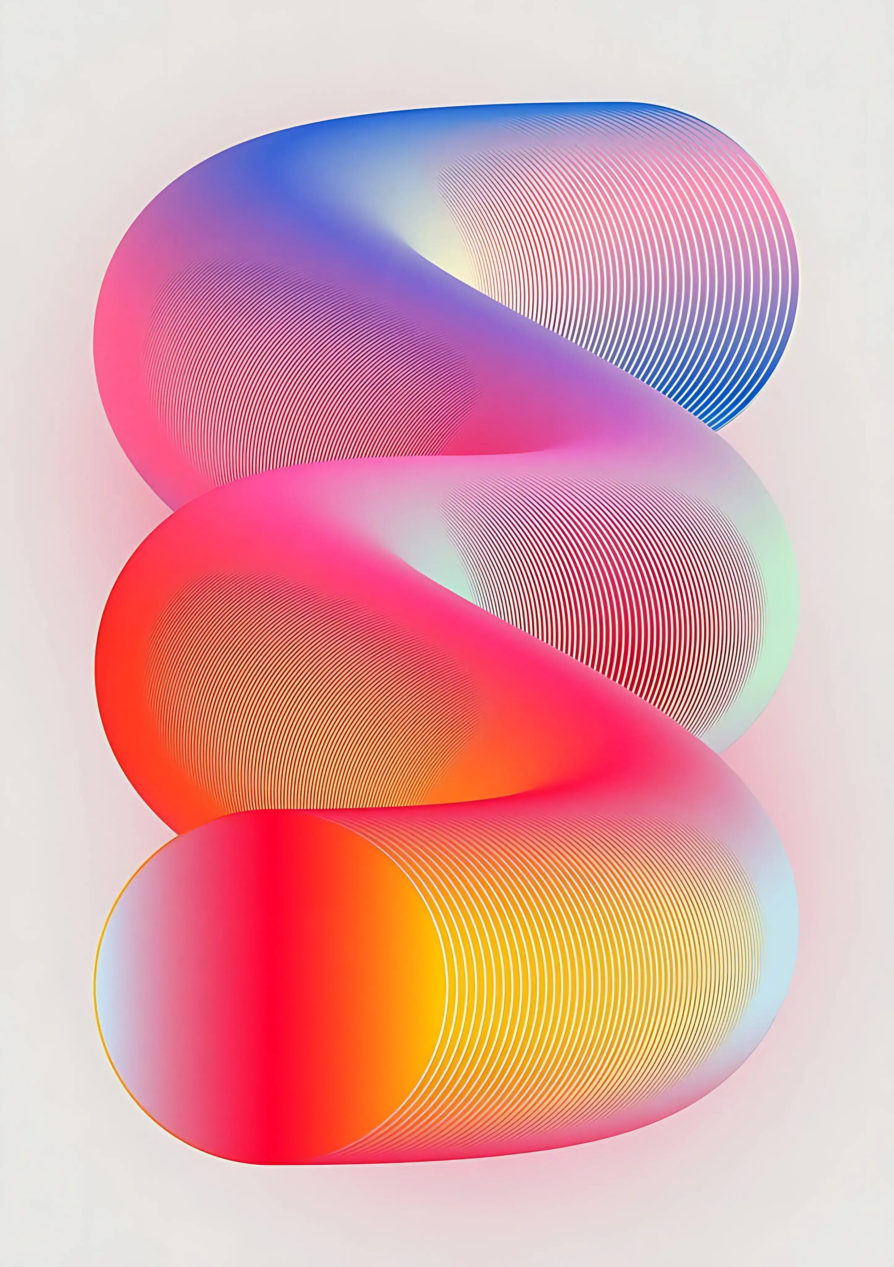 Neon Rainbow Liquid Twist Gradient 4K