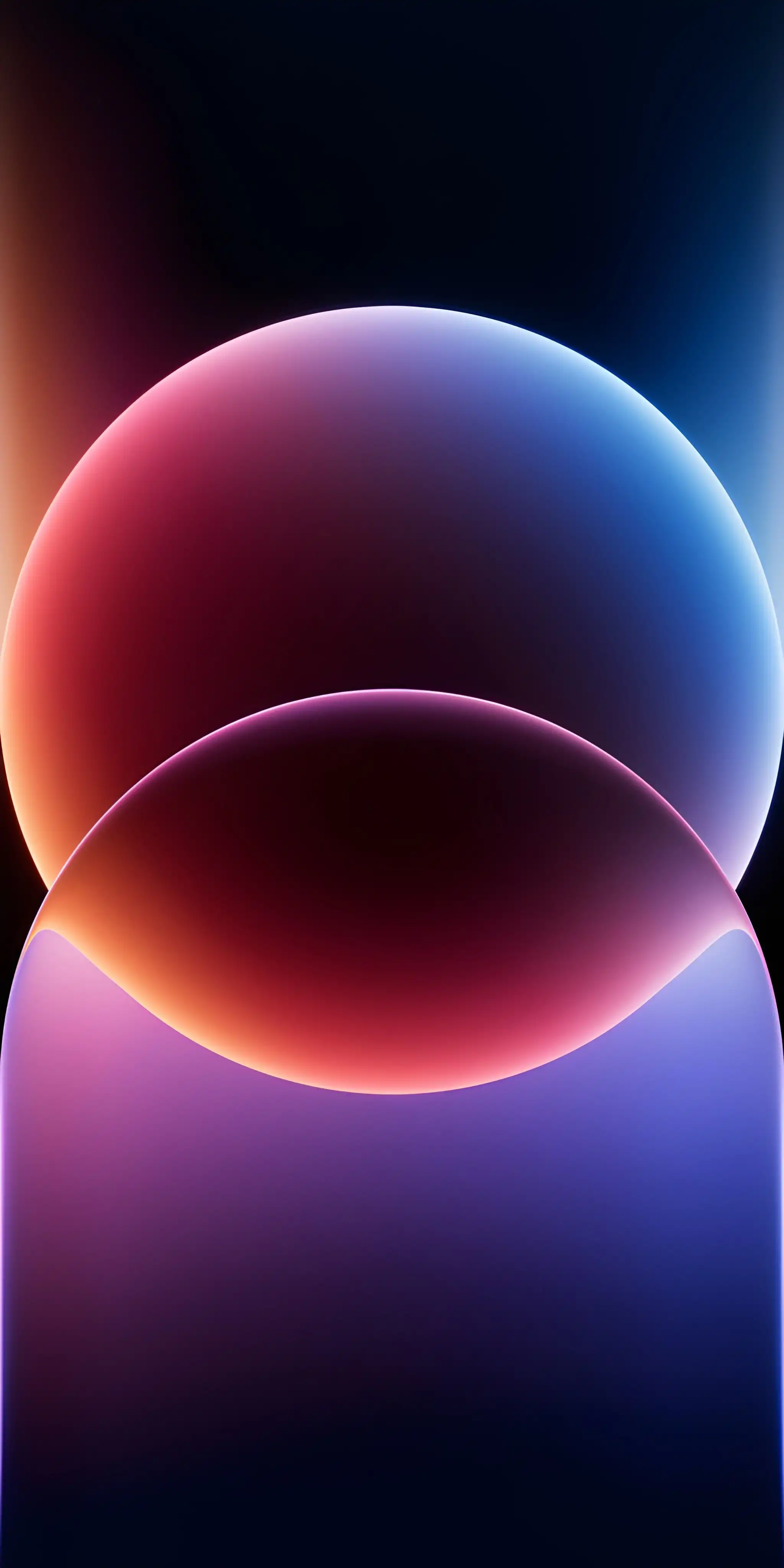 Neon Sunset Orb Glow Gradient 4K