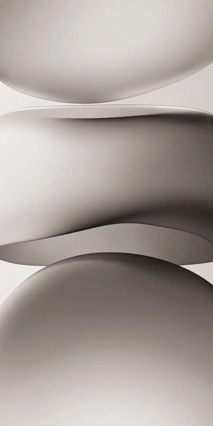 Neutral Gray Beige Layered Smooth Curve