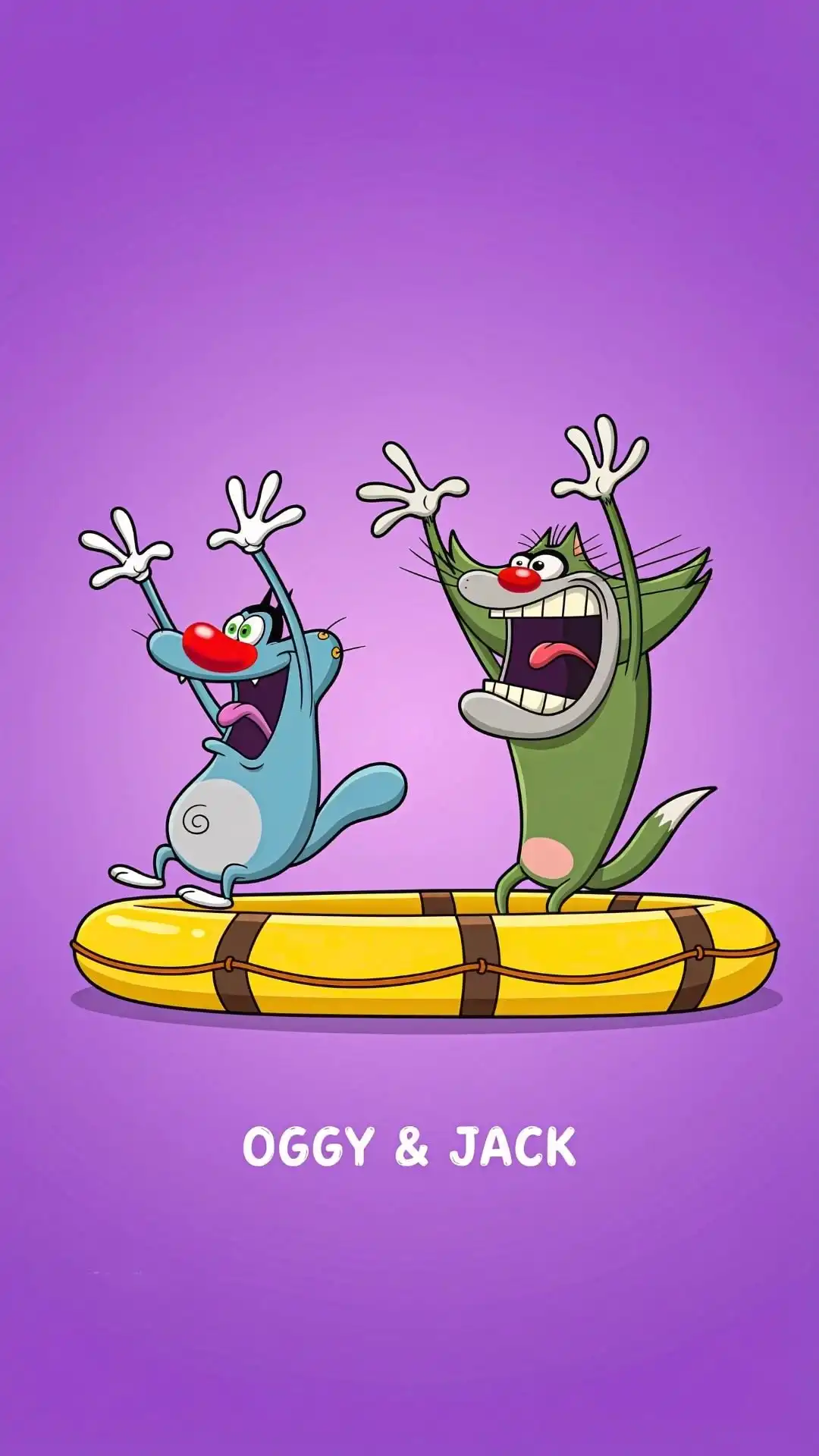 Oggy & Jack Raft Panic Purple Glow 4K