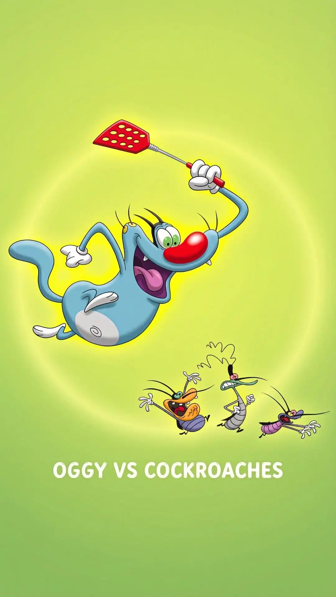 Oggy vs Cockroaches Fly Swatter Chase Green Glow 4K