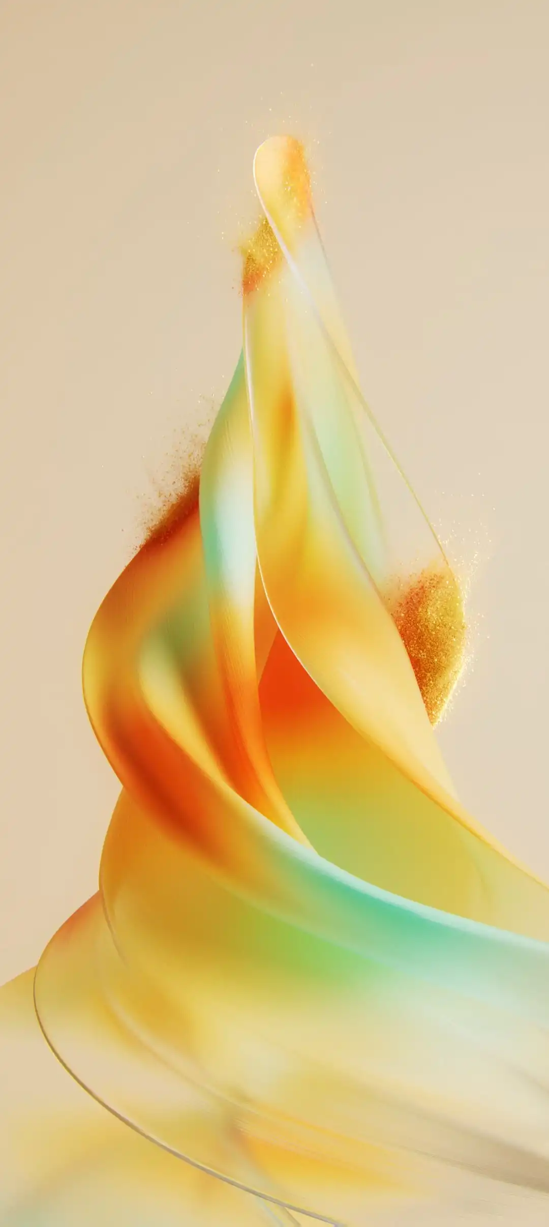 Pastel Rainbow Flowing Ribbon Abstract 4K